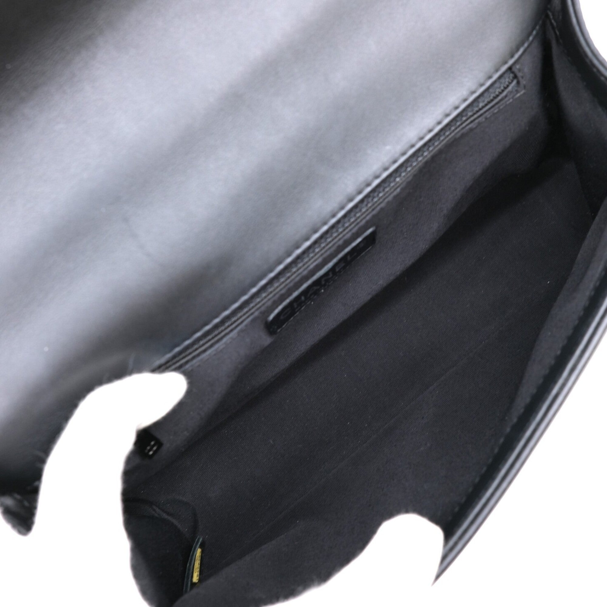 Chanel Boy Chanel Black White Leather Shoulder Bag