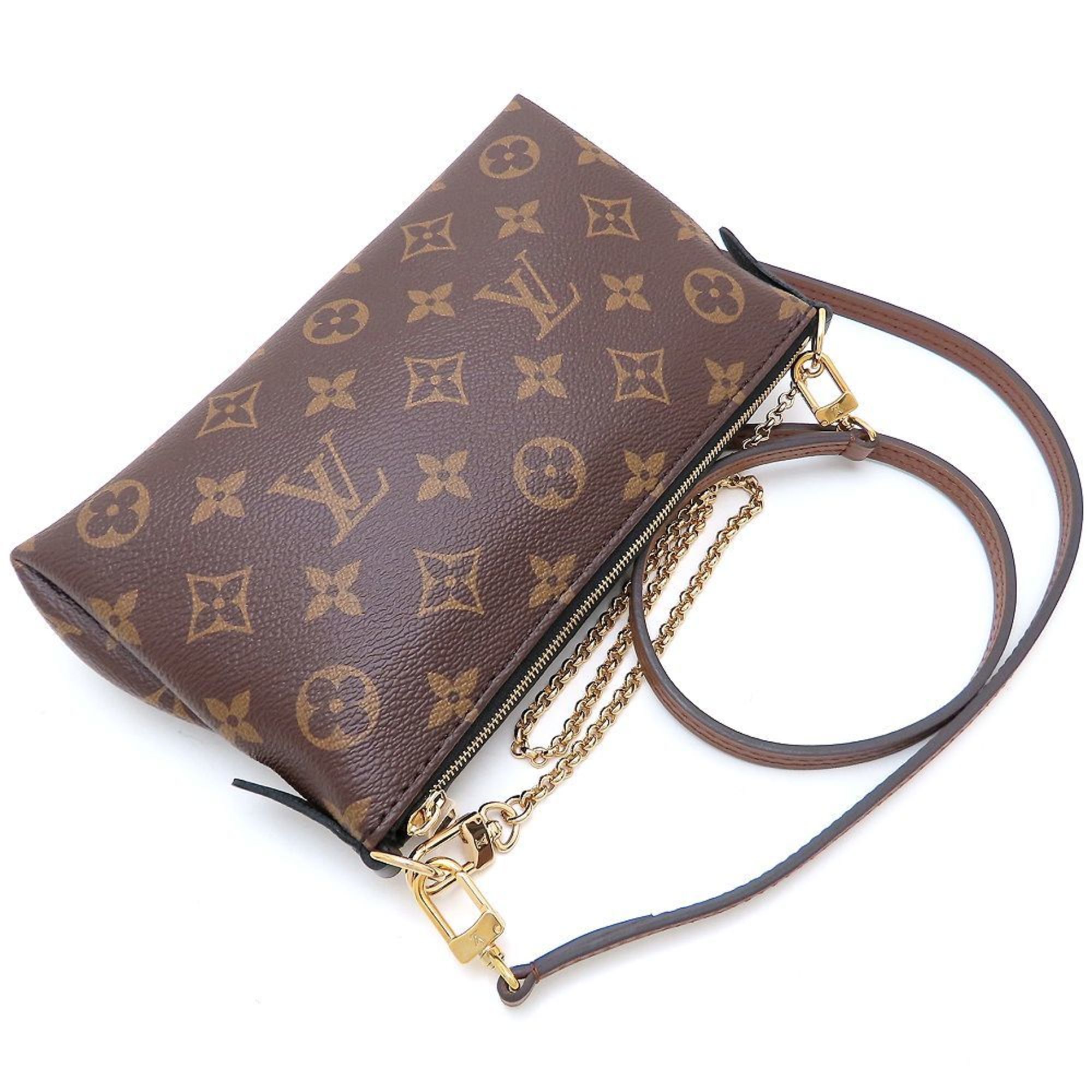 Louis Vuitton Monogram Brown Noir Canvas Leather Handbag