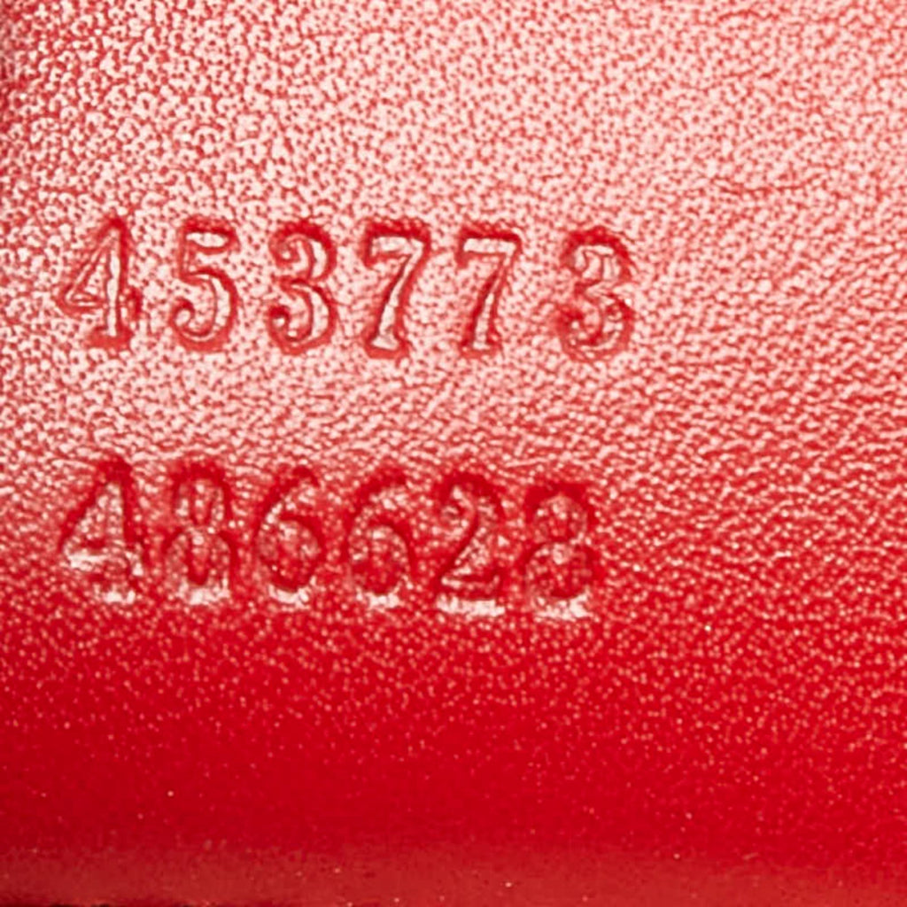 Gucci Red Color Leather Tote Bag (Pre-Owned)