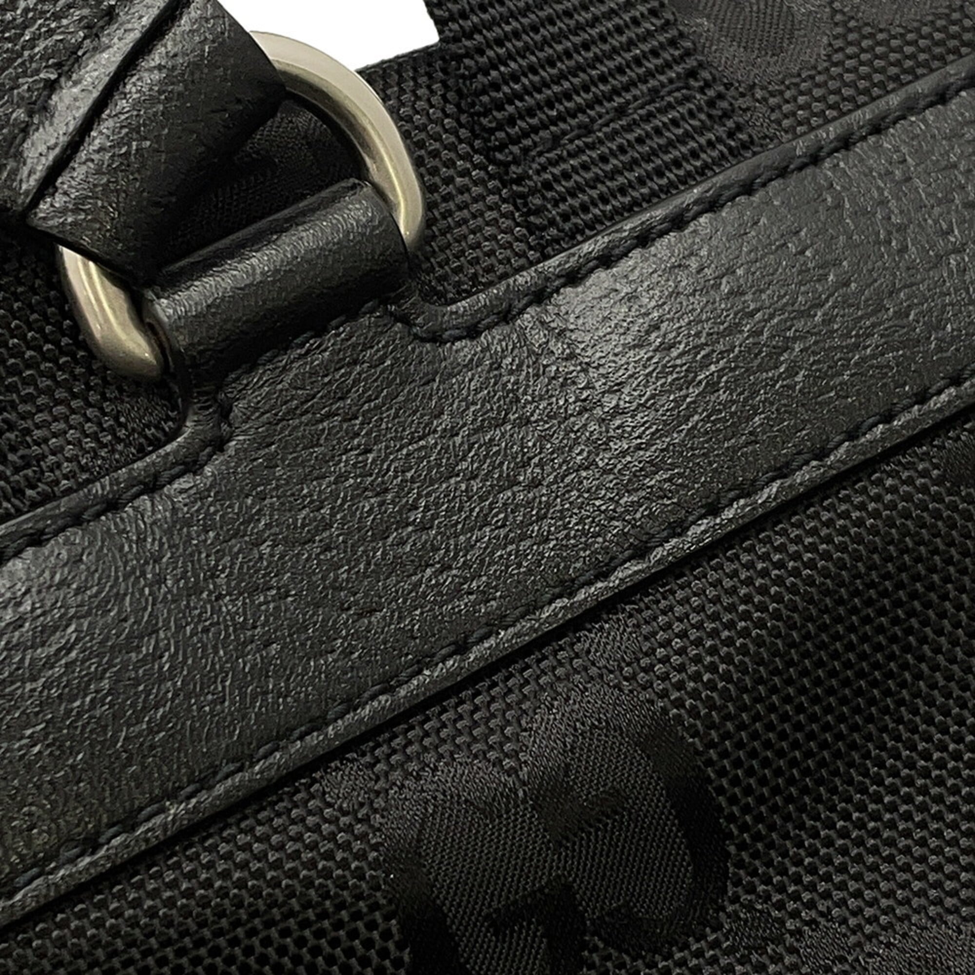 Gucci Black Nylon Leather Handbag Sling Bag (Pre-Owned)