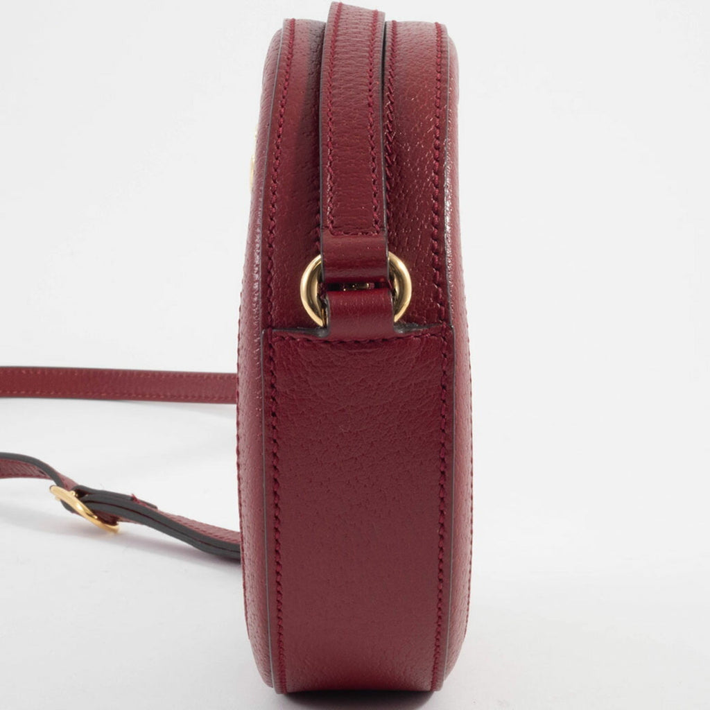 Gucci Beige Red Color Gg Supreme Leather Shoulder Bag (Pre-Owned)