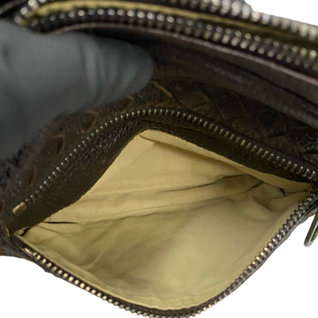 Bottega Veneta Brown Leather Pochette Shoulder Bag
