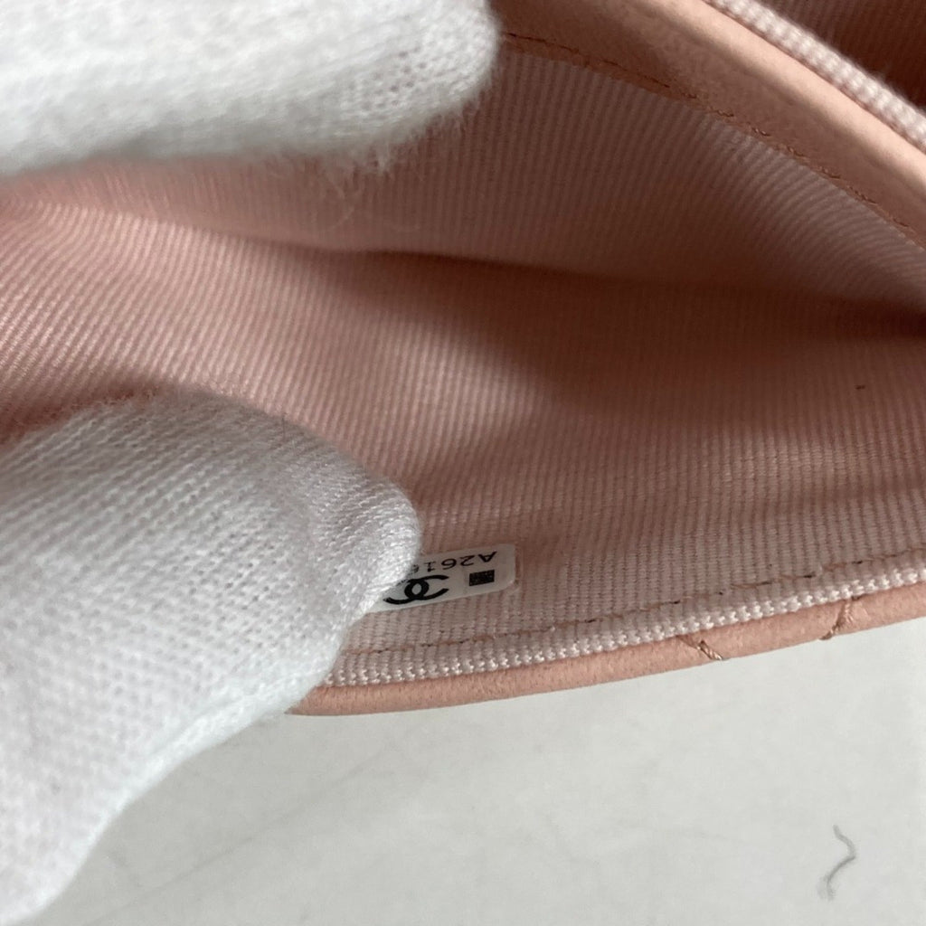 Chanel Pink Leather Coin Purse/Coin Case