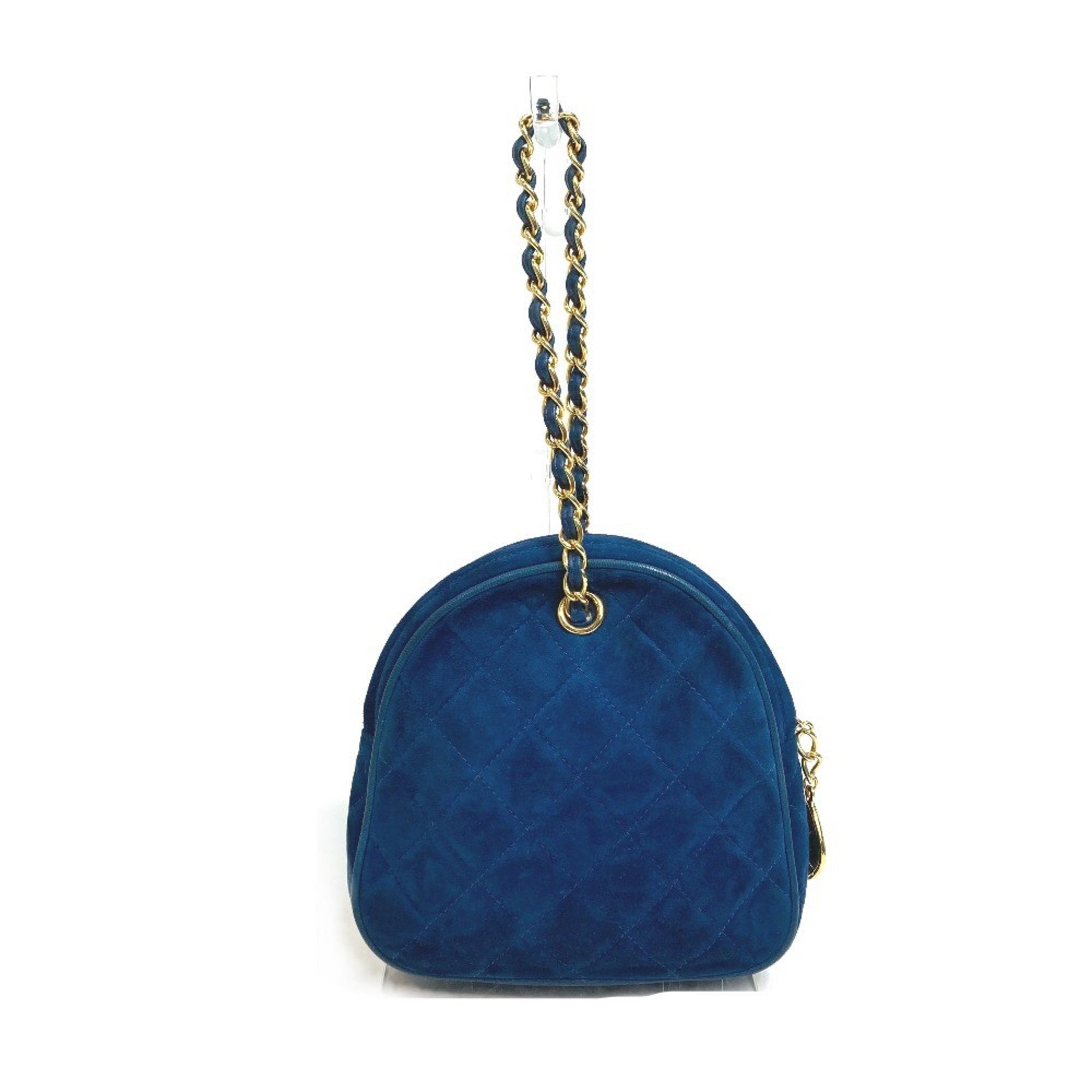 Chanel Blue Leather Handbag