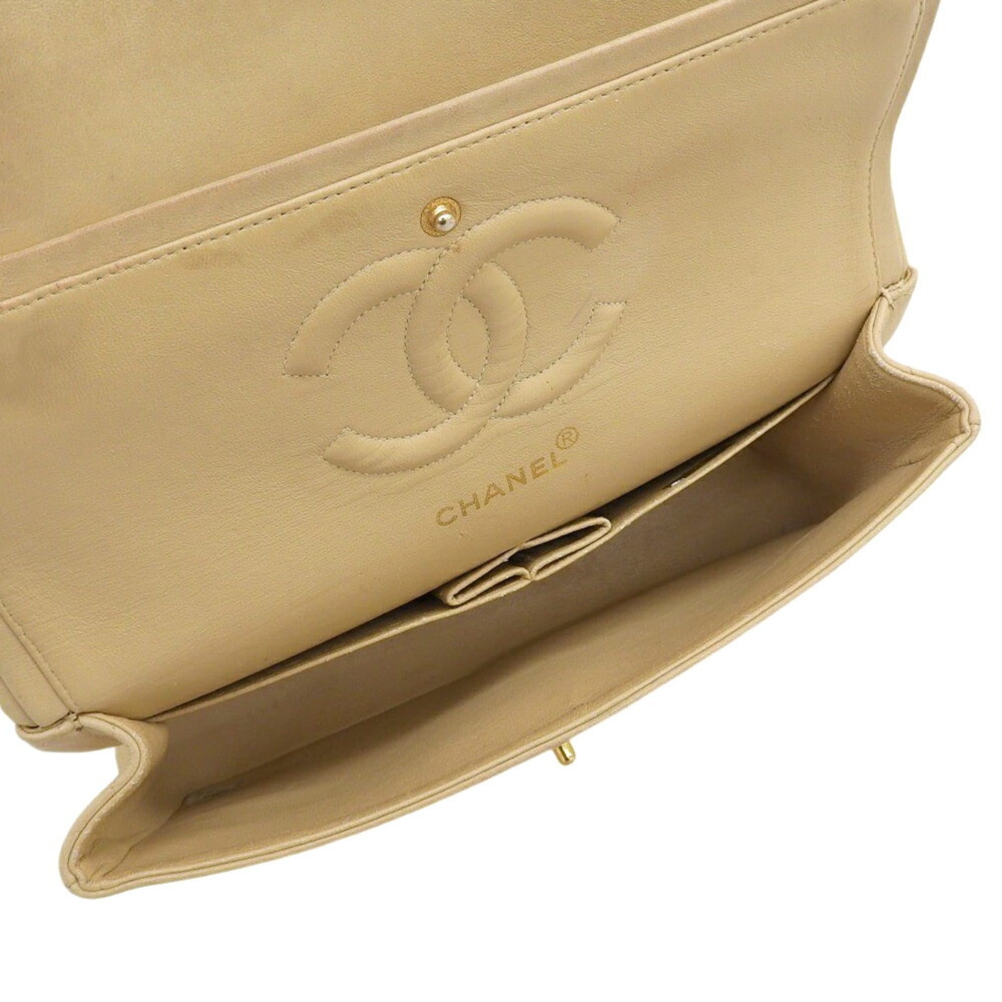 Chanel Beige Leather Shoulder Bag