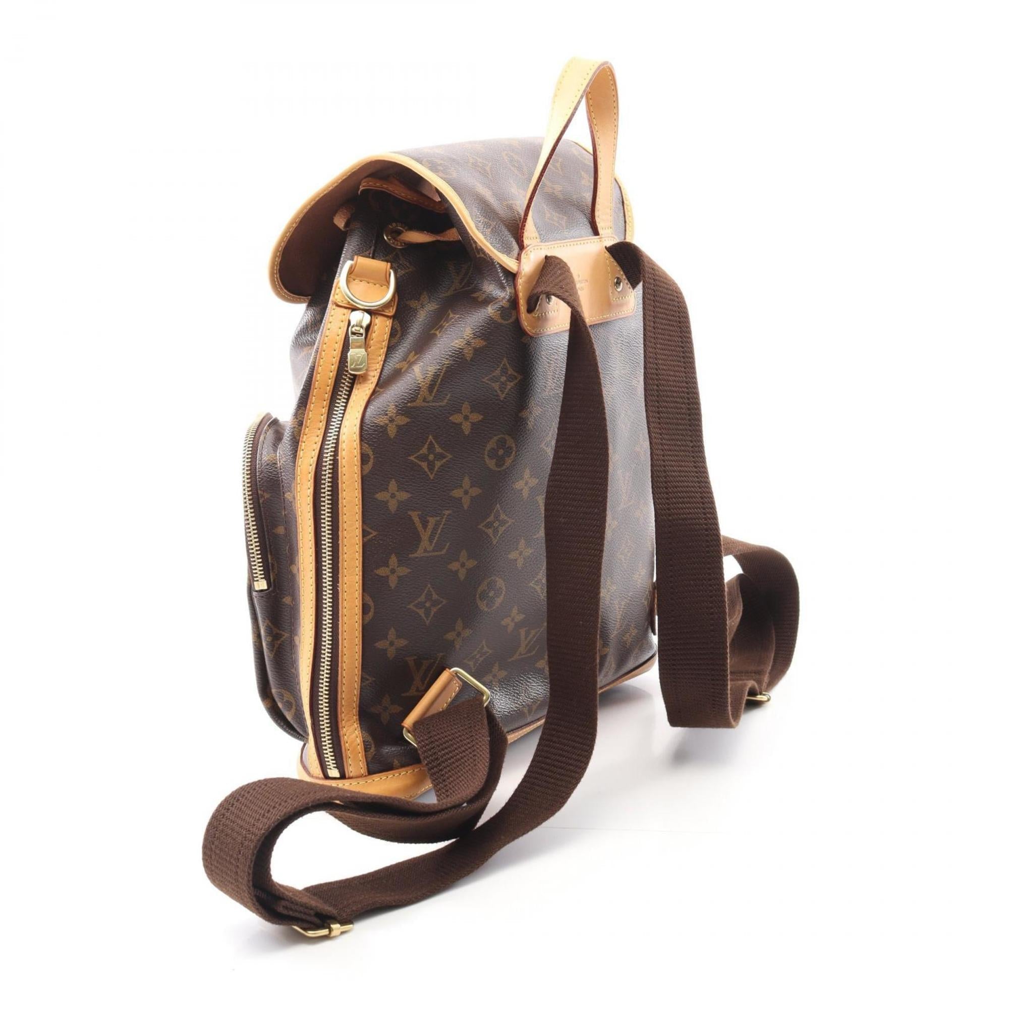 Louis Vuitton Brown Coated Canvas Leather Backpack
