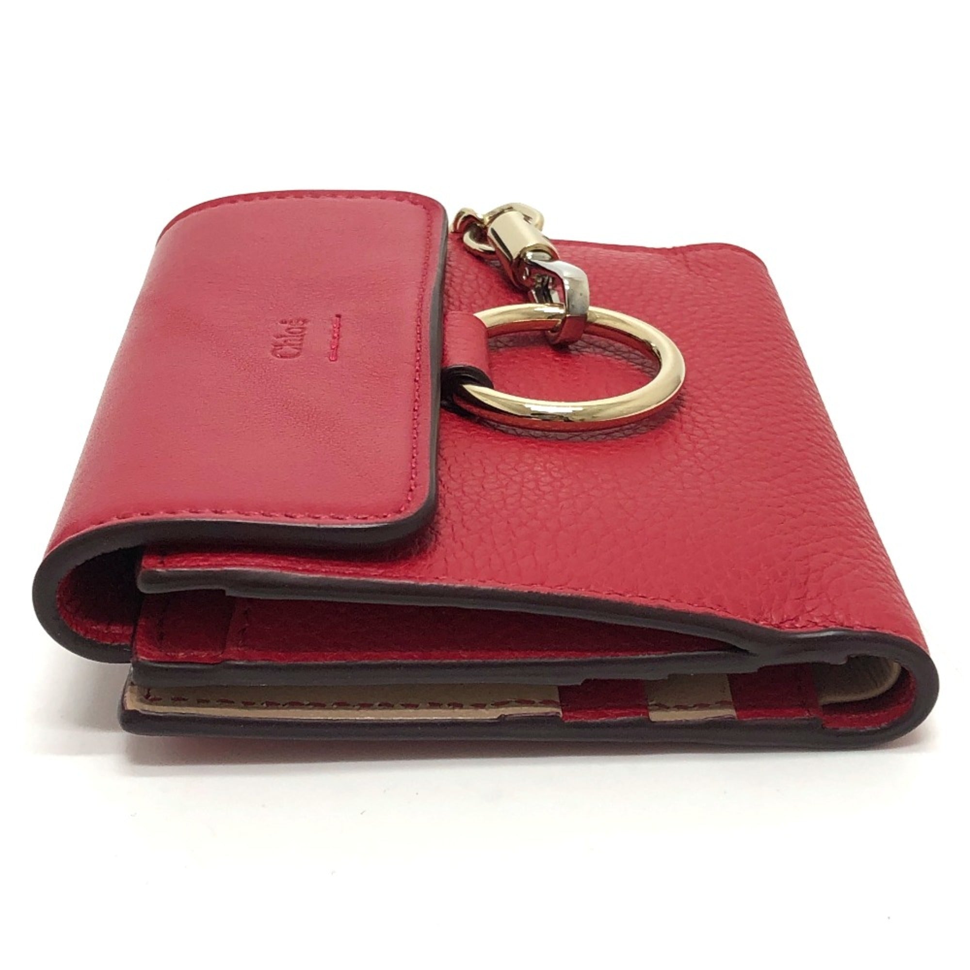 Chloé Red Leather Wallet (Bi-Fold) (Pre-Owned)