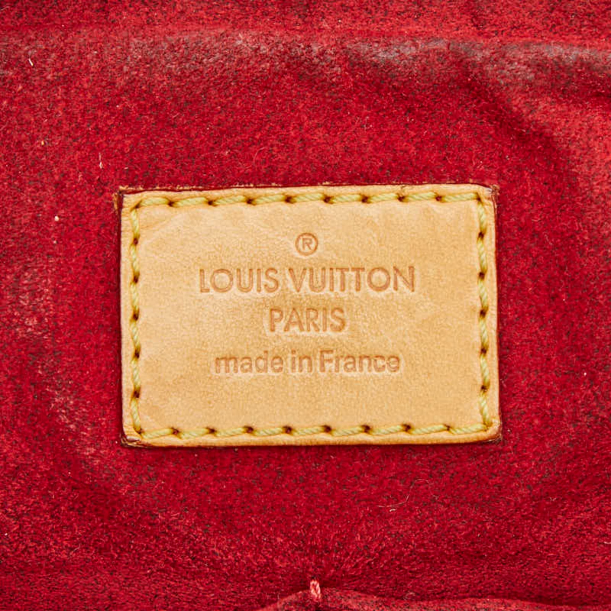 Louis Vuitton Brown Pvc Leather Handbag Tote Bag