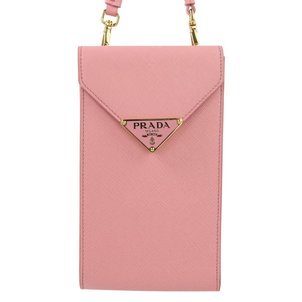 Prada Pink Leather Pochette Shoulder Bag
