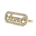 Chanel Gold Artificial Pearl Metal Band Ring