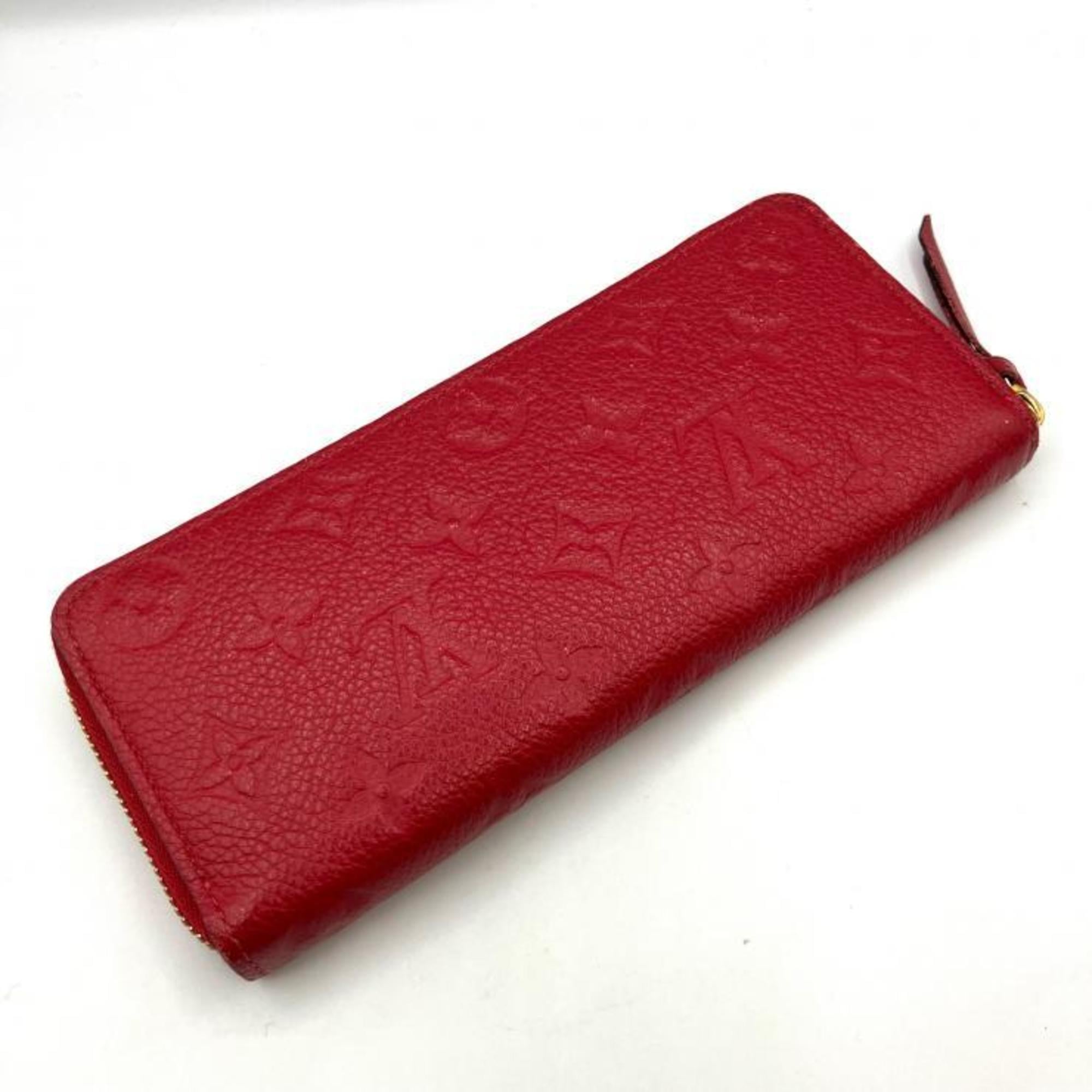 Louis Vuitton Raisin Red Color Monogram Empreinte Long Wallet