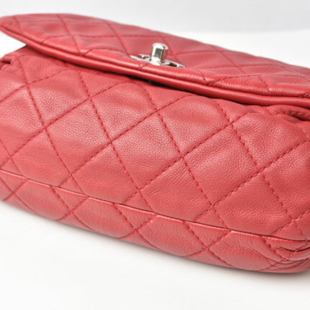 Chanel Red Color Leather Shoulder Bag