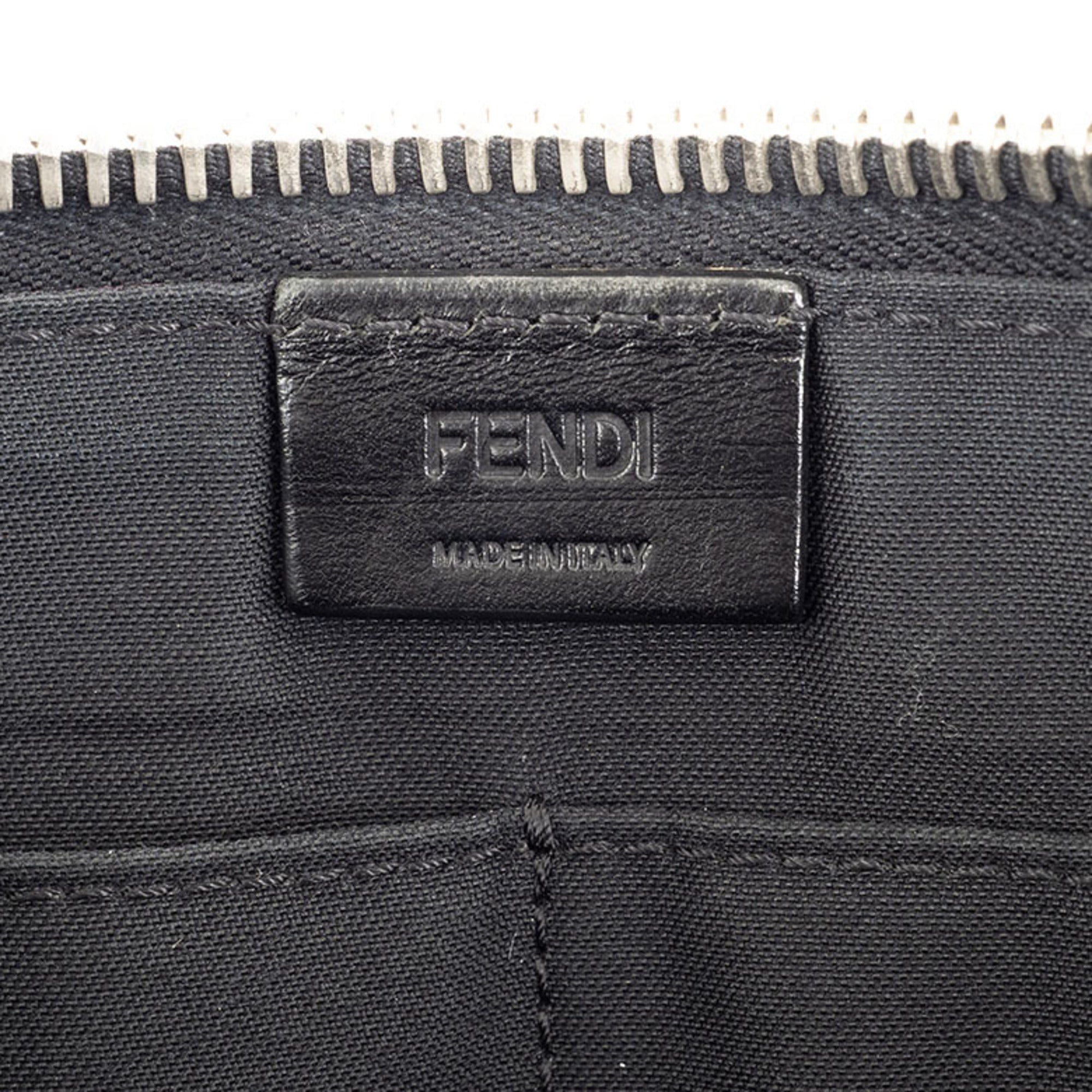 Fendi Black Leather Clutch Bag