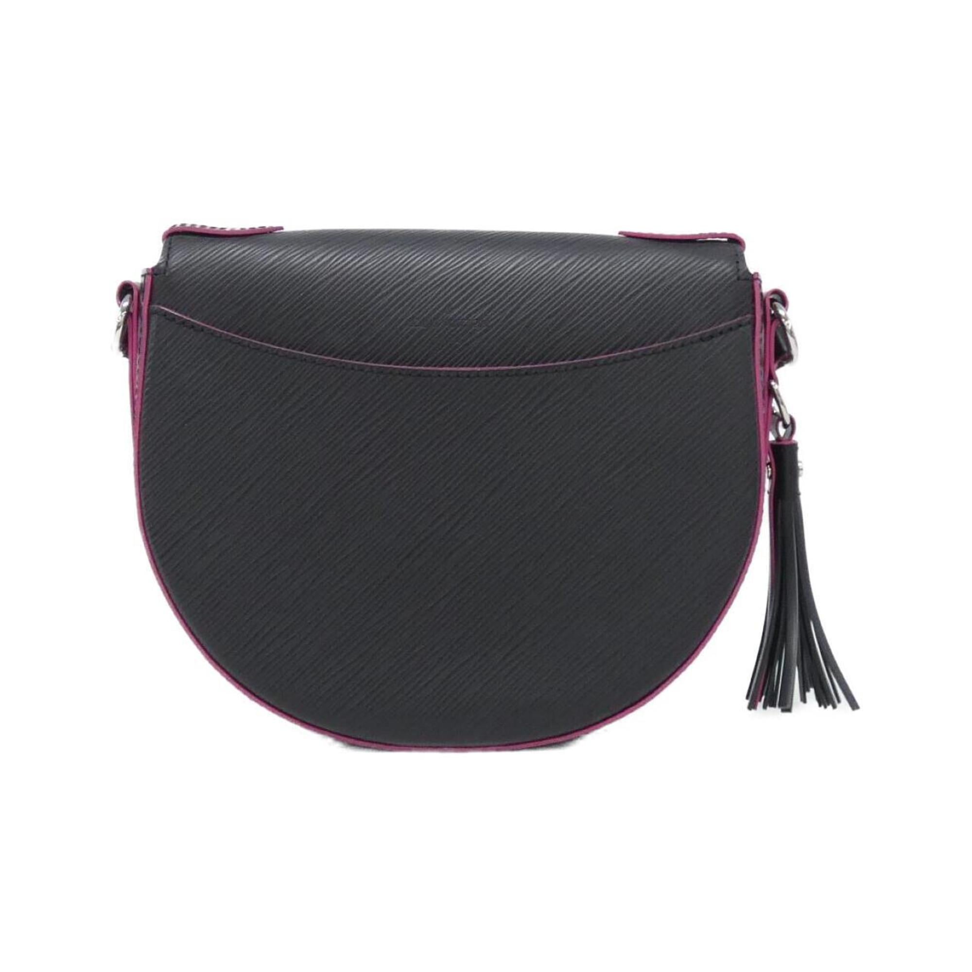 Louis Vuitton Black Hot Pink Leather Shoulder Bag