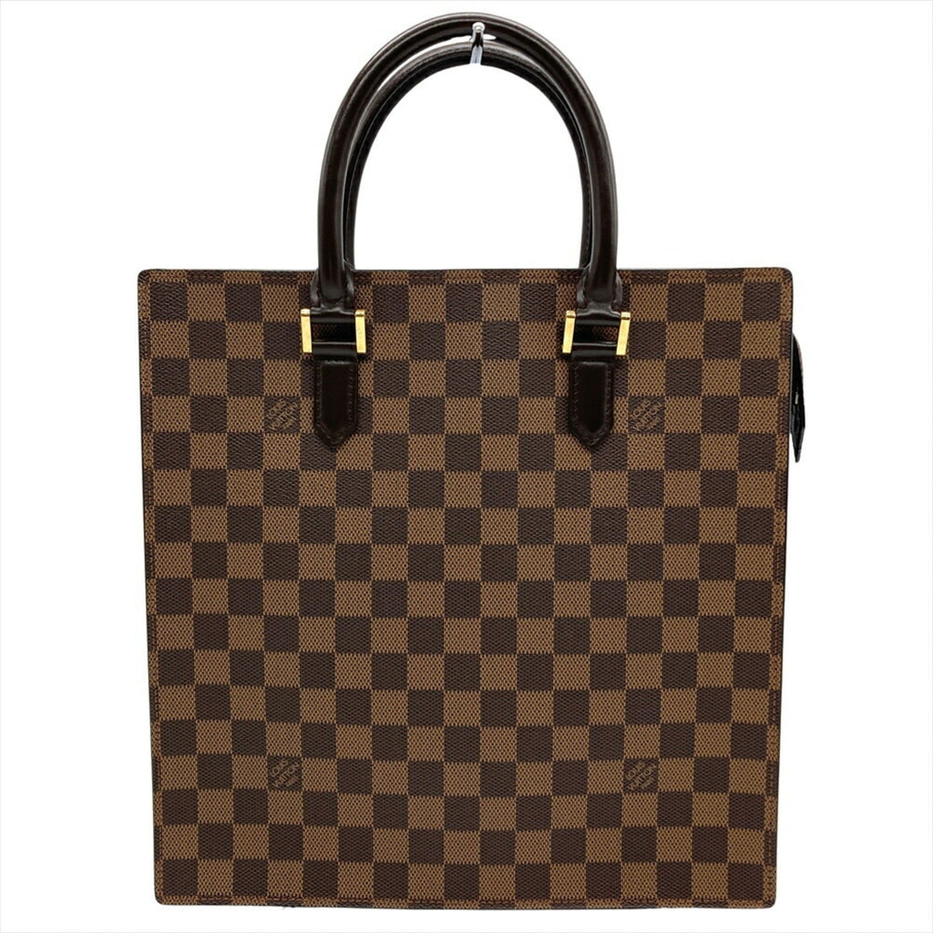 Louis Vuitton Damier Brown Damier Canvas Ebene Leather Handbag