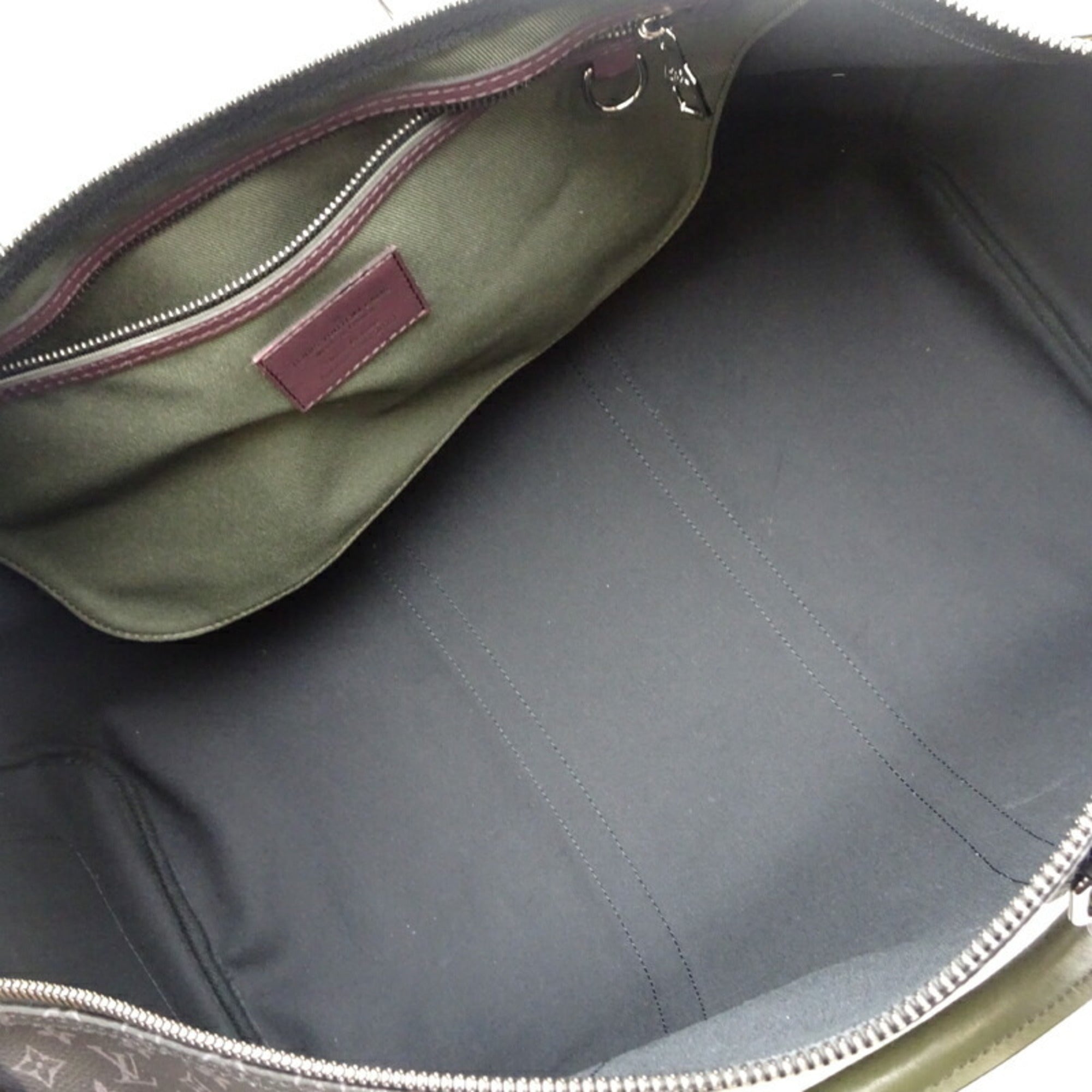 Louis Vuitton Collection Black Brown Green Monogram Eclipse Boston Bag