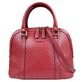 Gucci Red Color Leather Handbag Shoulder Bag (Pre-Owned)
