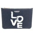 Burberry Black White Canvas Coin Purse/Coin Case
