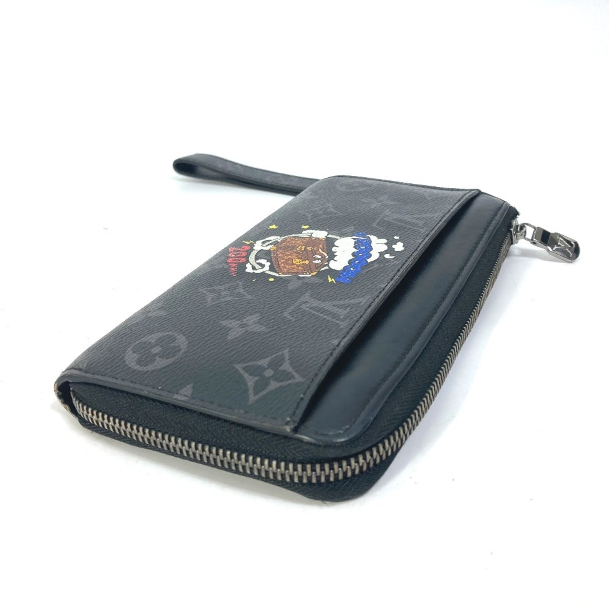 Louis Vuitton Monogram Eclipse Black Blue Monogram Eclipse Long Wallet