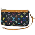 Louis Vuitton Black Noir Monogram Multicolore Handbag Pochette Pouch