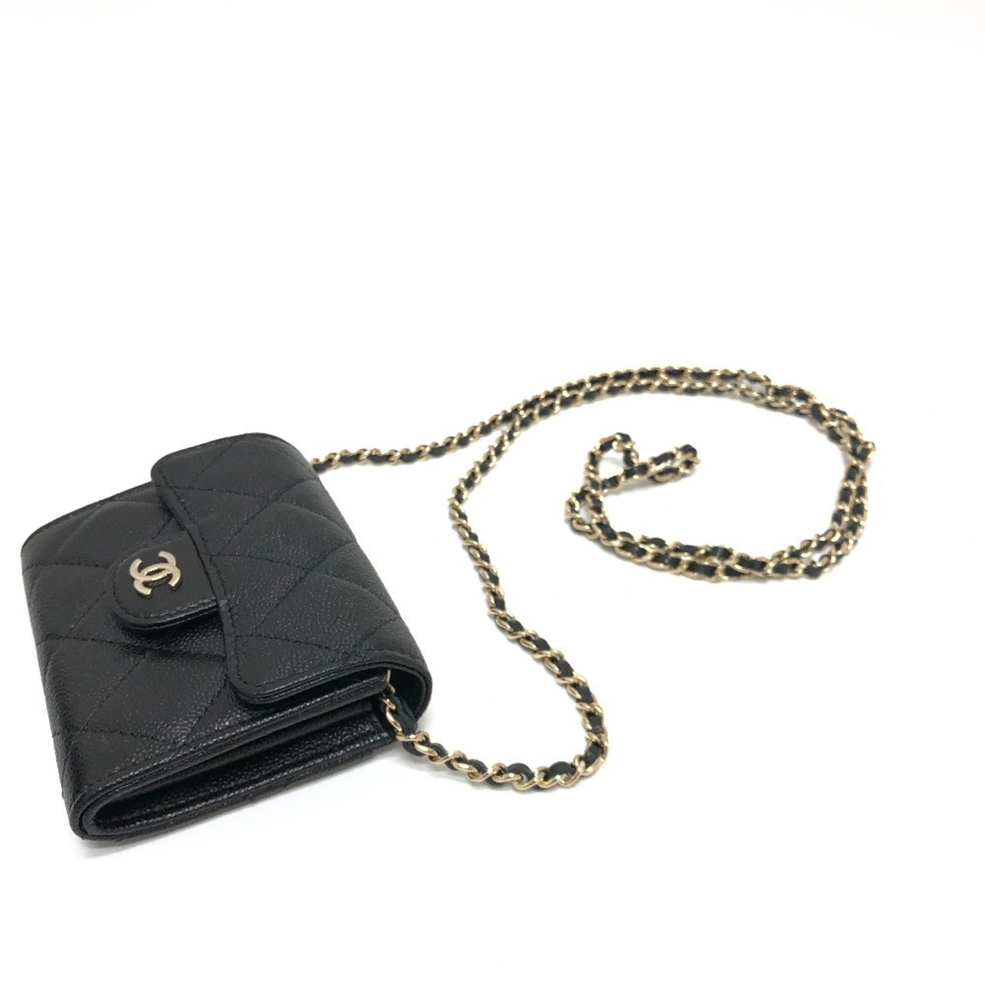 Chanel Matelasse Black Grained Calfskin Shoulder Bag