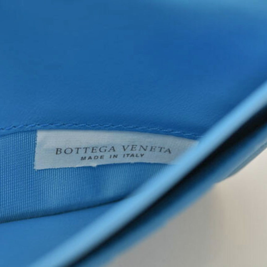 Bottega Veneta Intrecciato Light Blue Leather Long Wallet (Bi-Fold)