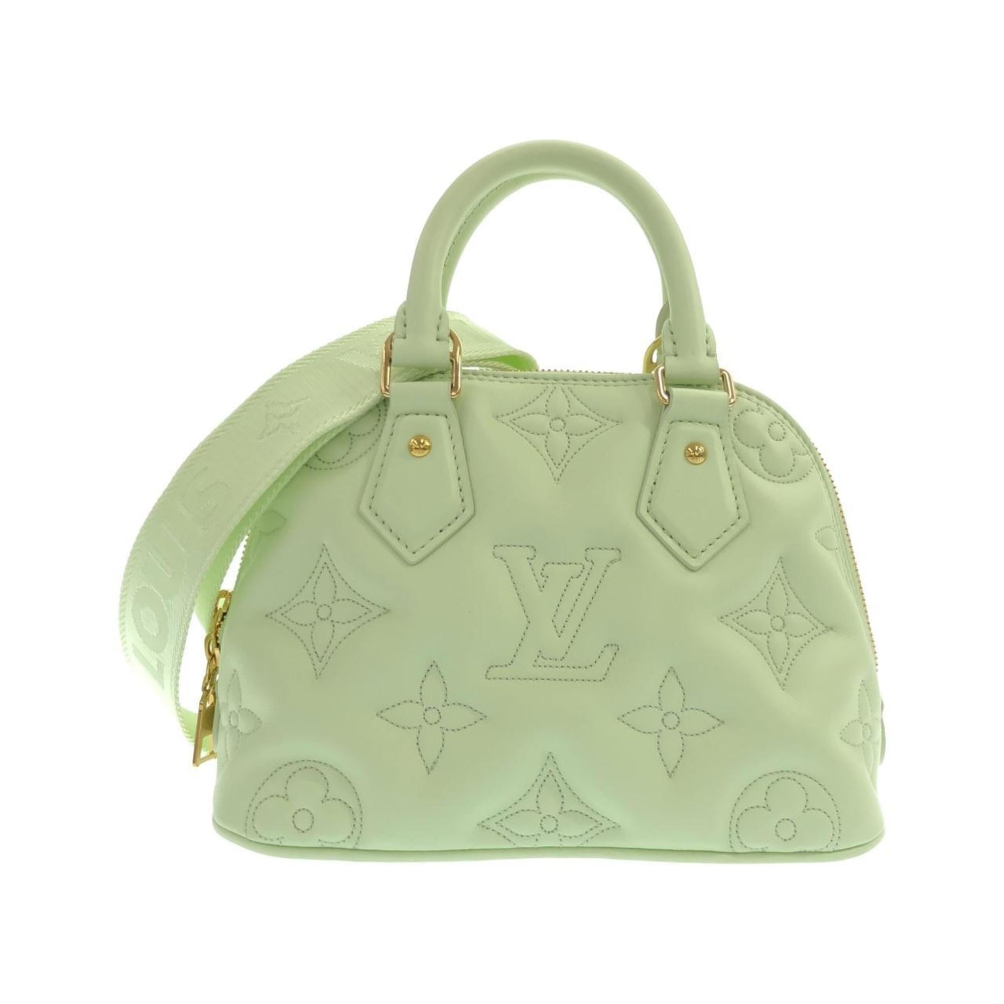 Louis Vuitton Light Green Vert Leather Handbag