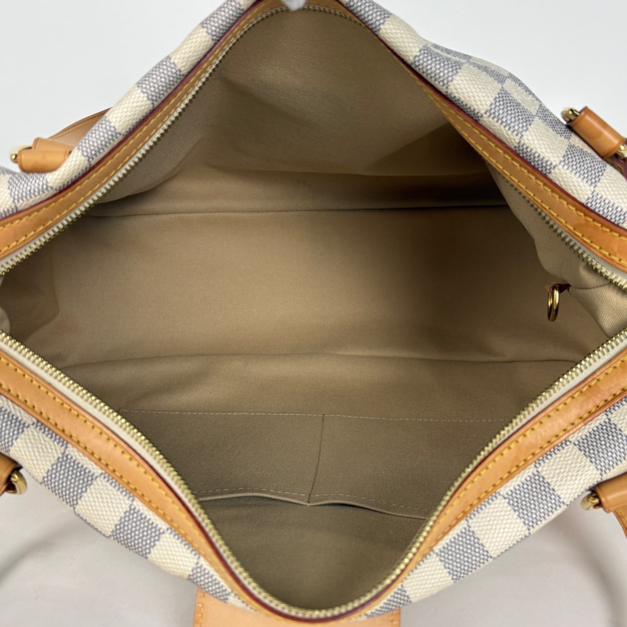 Louis Vuitton White Damier Azur Handbag Shoulder Bag Tote Bag