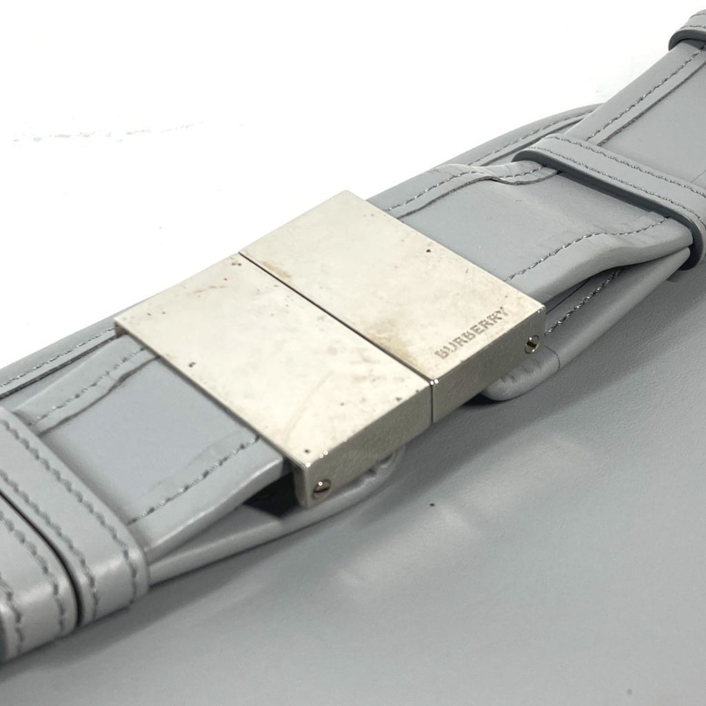 Burberry Gray Leather Fanny Pack