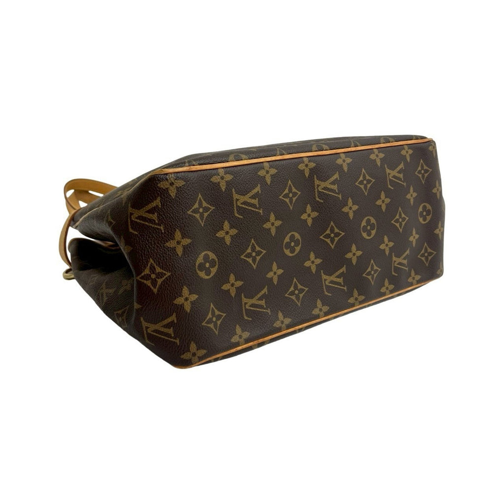 Louis Vuitton Brown Leather Pvc Shoulder Bag Tote Bag