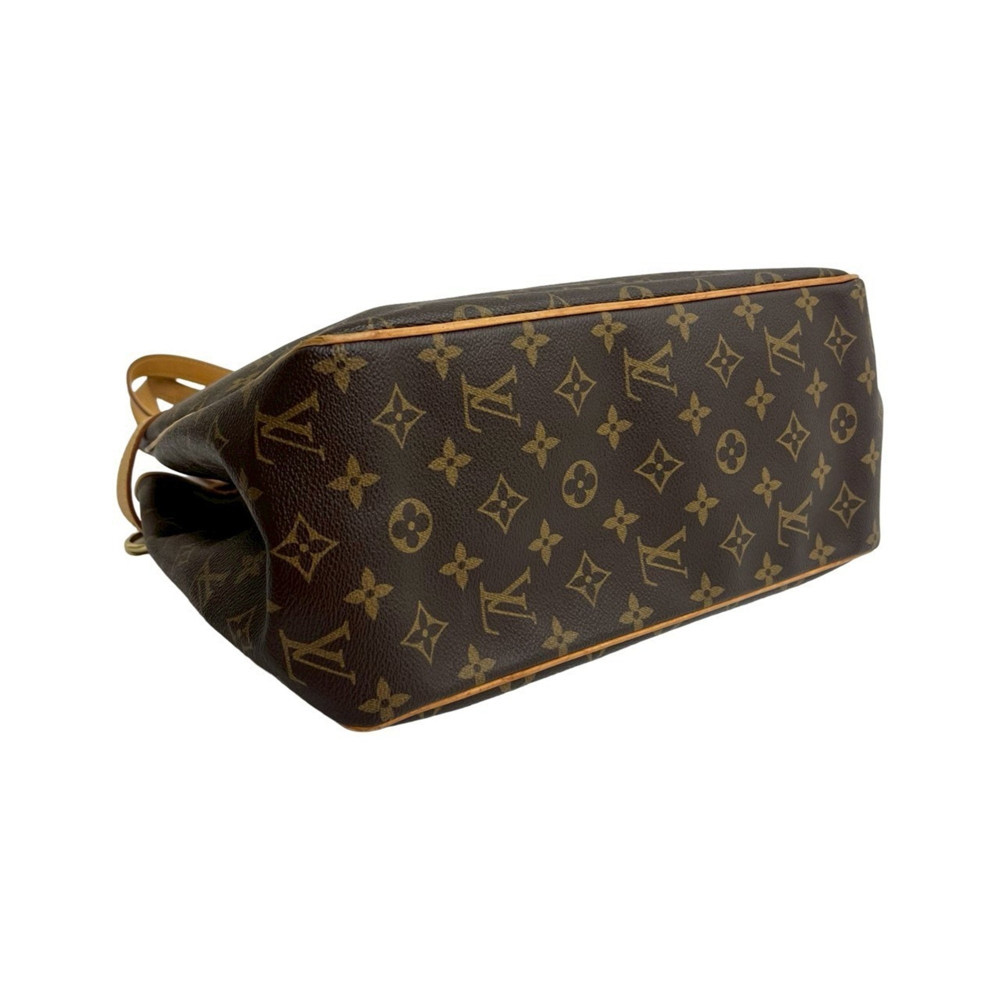 Louis Vuitton Brown Leather Pvc Shoulder Bag Tote Bag