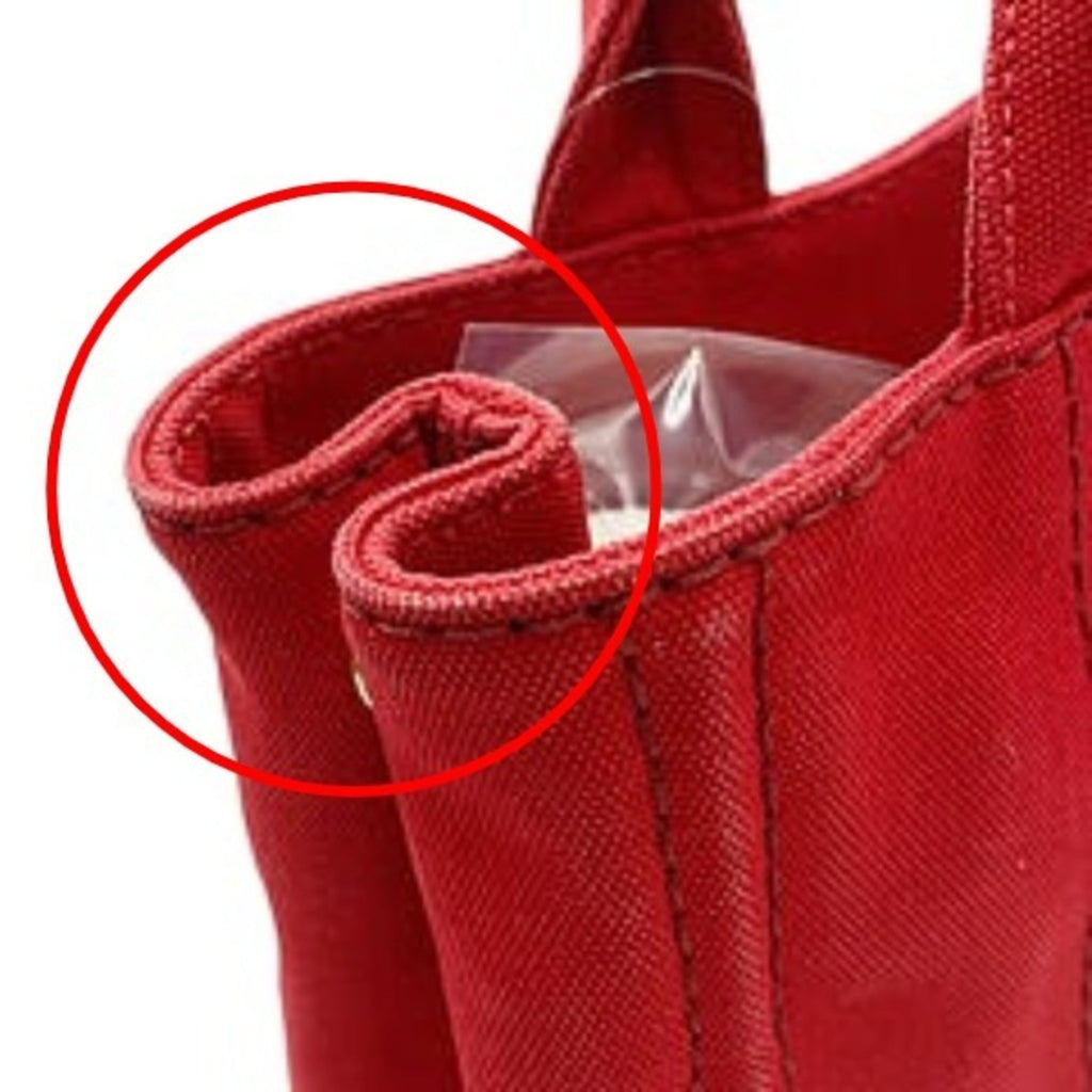 Prada Red Color Denim Tote Bag