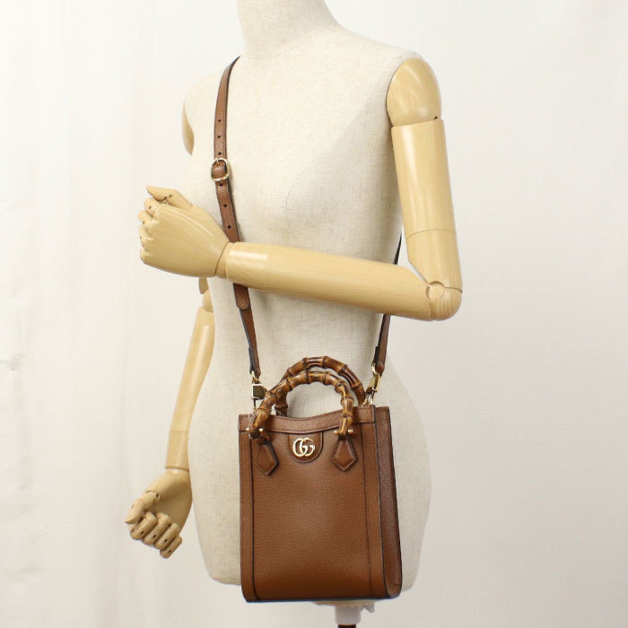 Gucci Brown Leather Tote Bag (Pre-Owned)