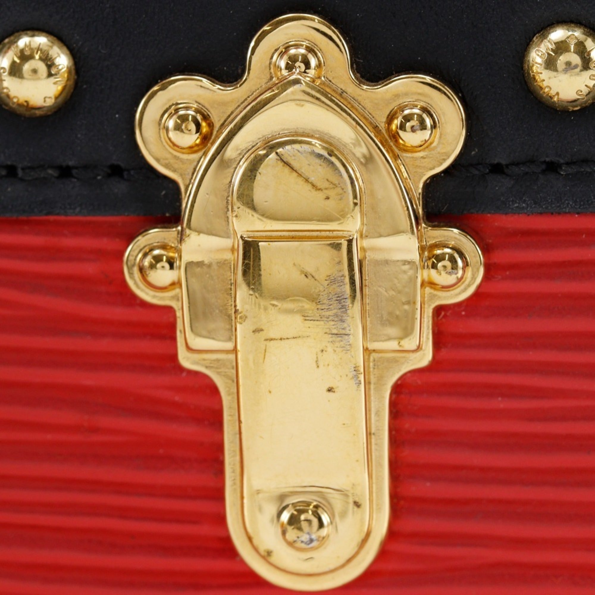Louis Vuitton Epi Red Color Rouge Epi Leather Clutch Bag Shoulder Bag