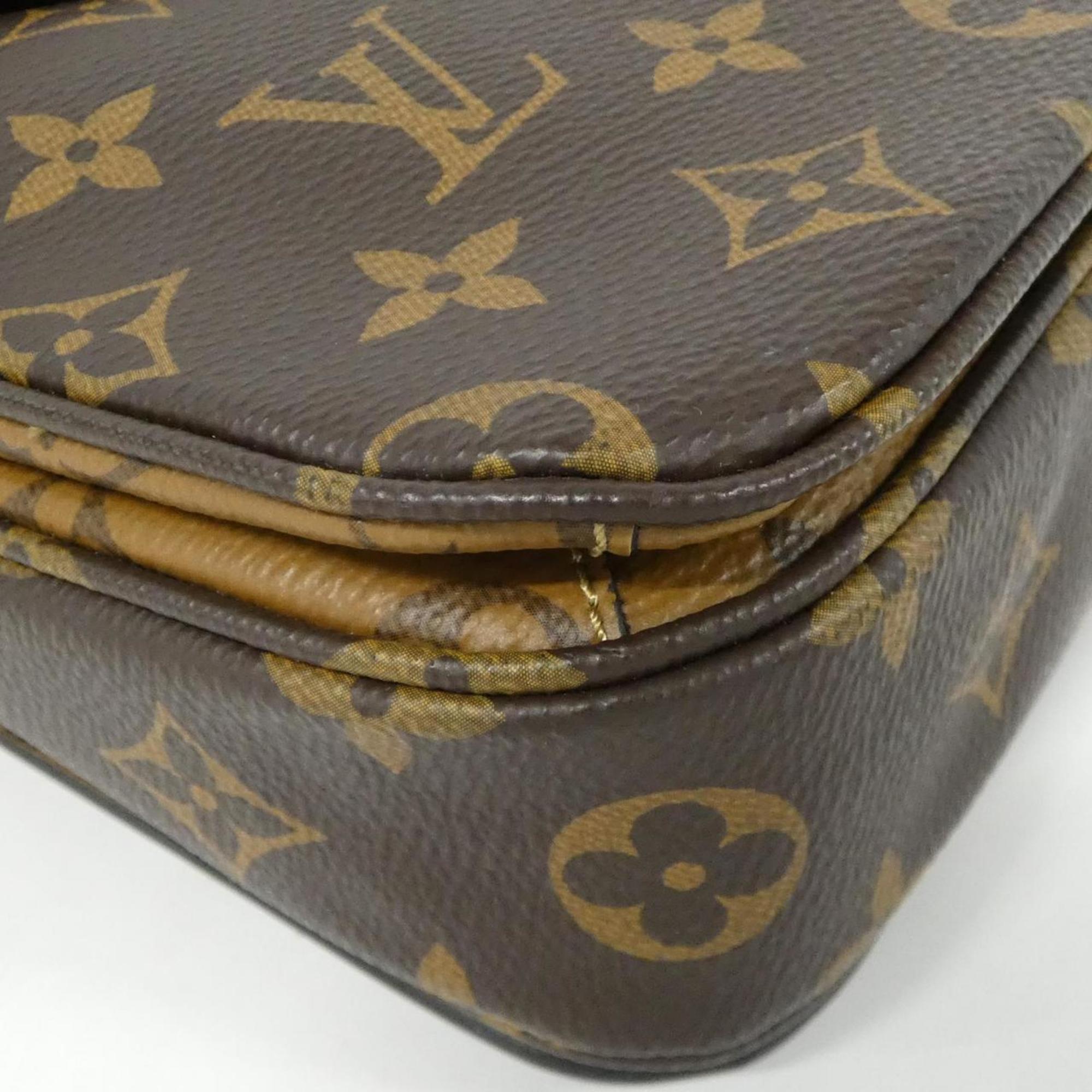 Louis Vuitton Marron Coated Canvas Handbag Pochette