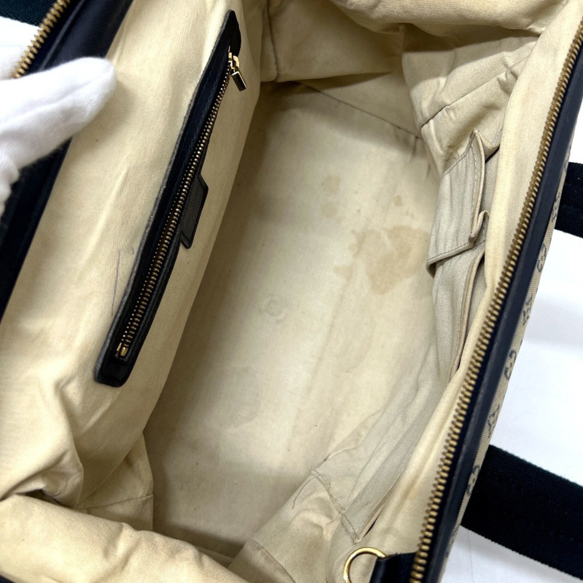 Louis Vuitton Galle Monogram Navy Monogram Mini Boston Bag Handbag