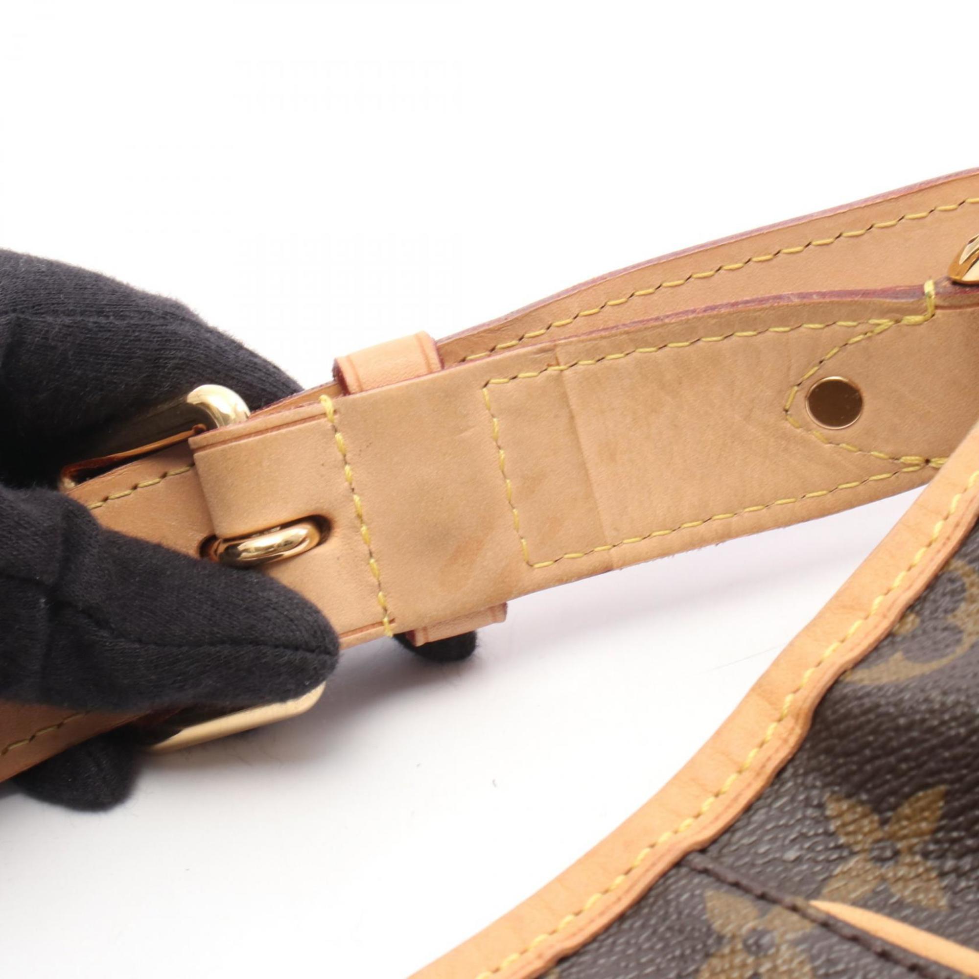Louis Vuitton Brown Coated Canvas Leather Shoulder Bag