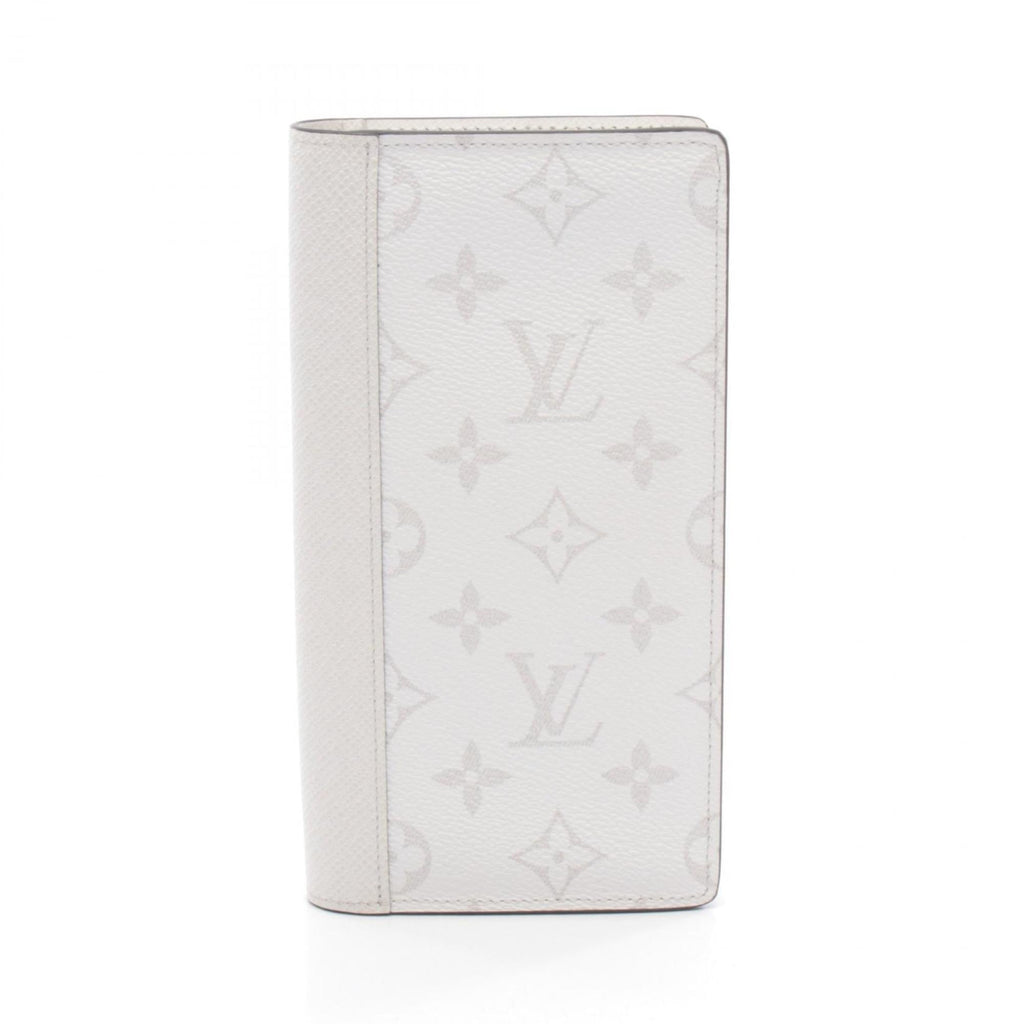 Louis Vuitton Blanc Gray Taigarama Long Wallet