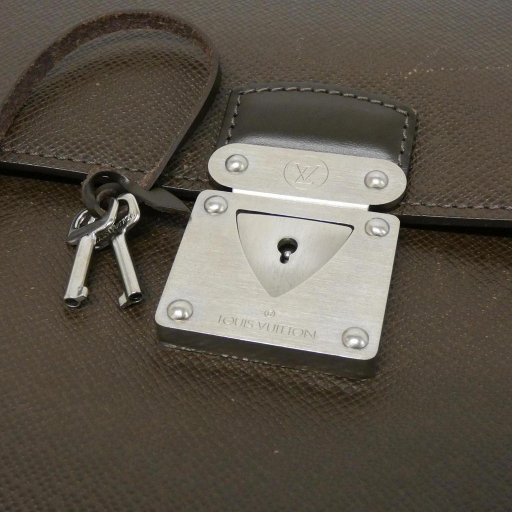 Louis Vuitton Brown Grizzly Leather Handbag