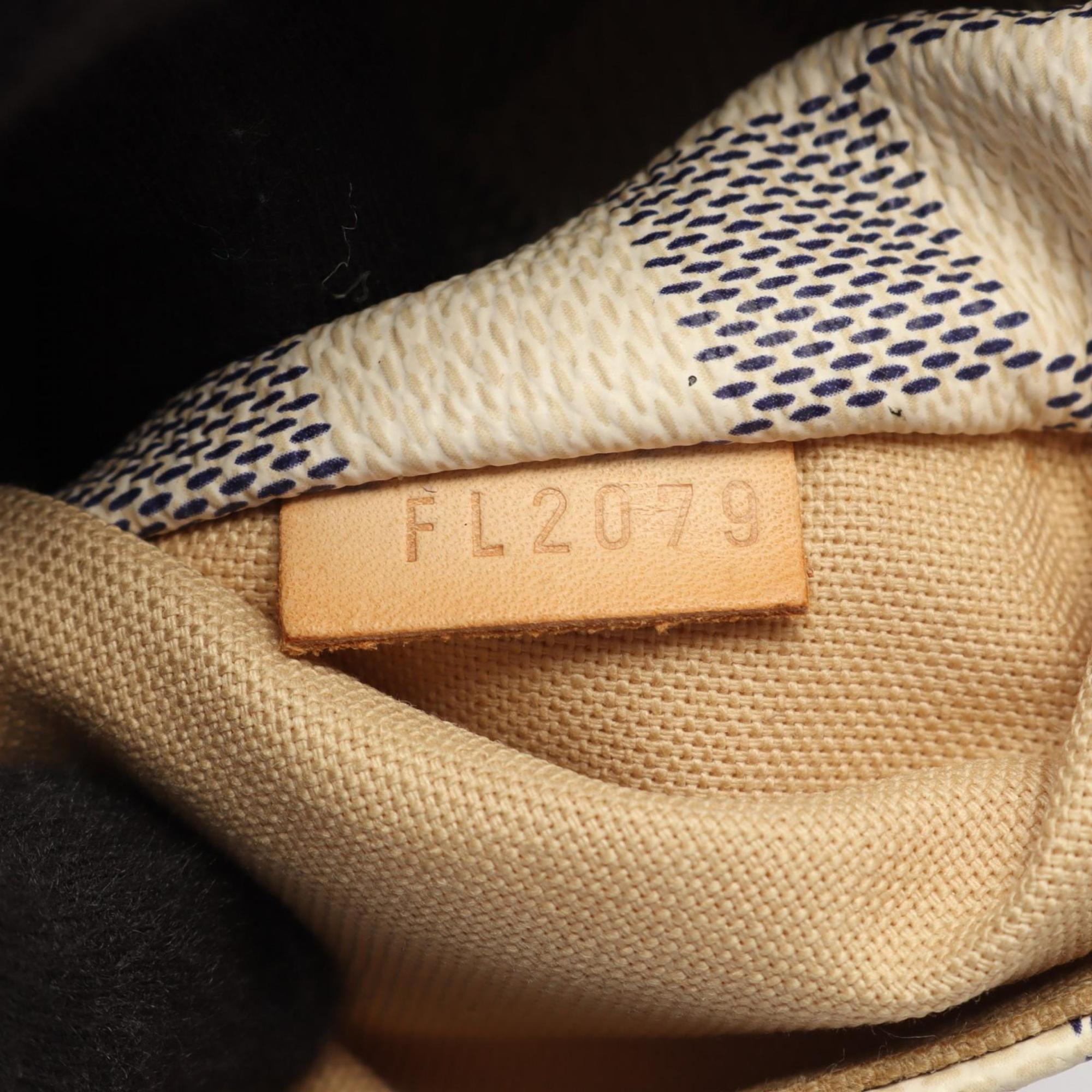 Louis Vuitton White Coated Canvas Leather Tote Bag