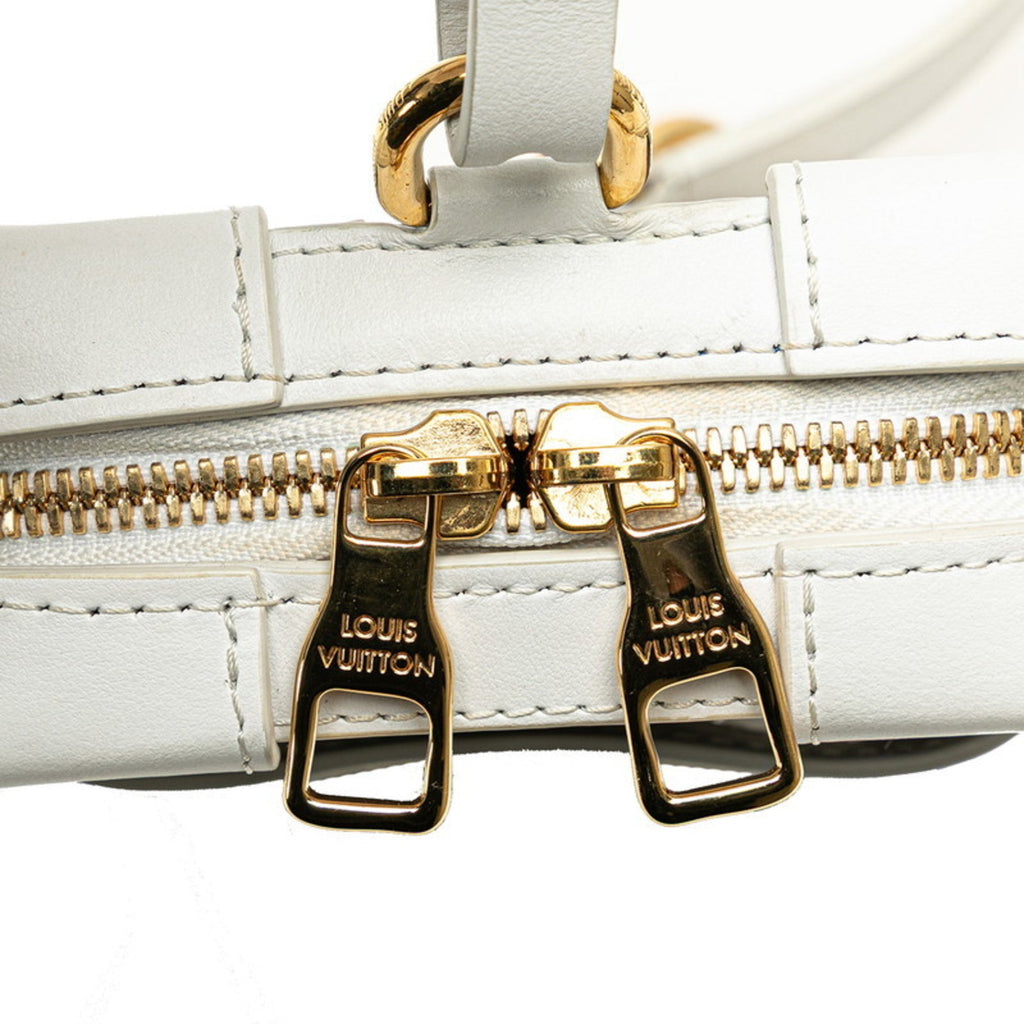 Louis Vuitton Brown White Pvc Leather Shoulder Bag Sling Bag