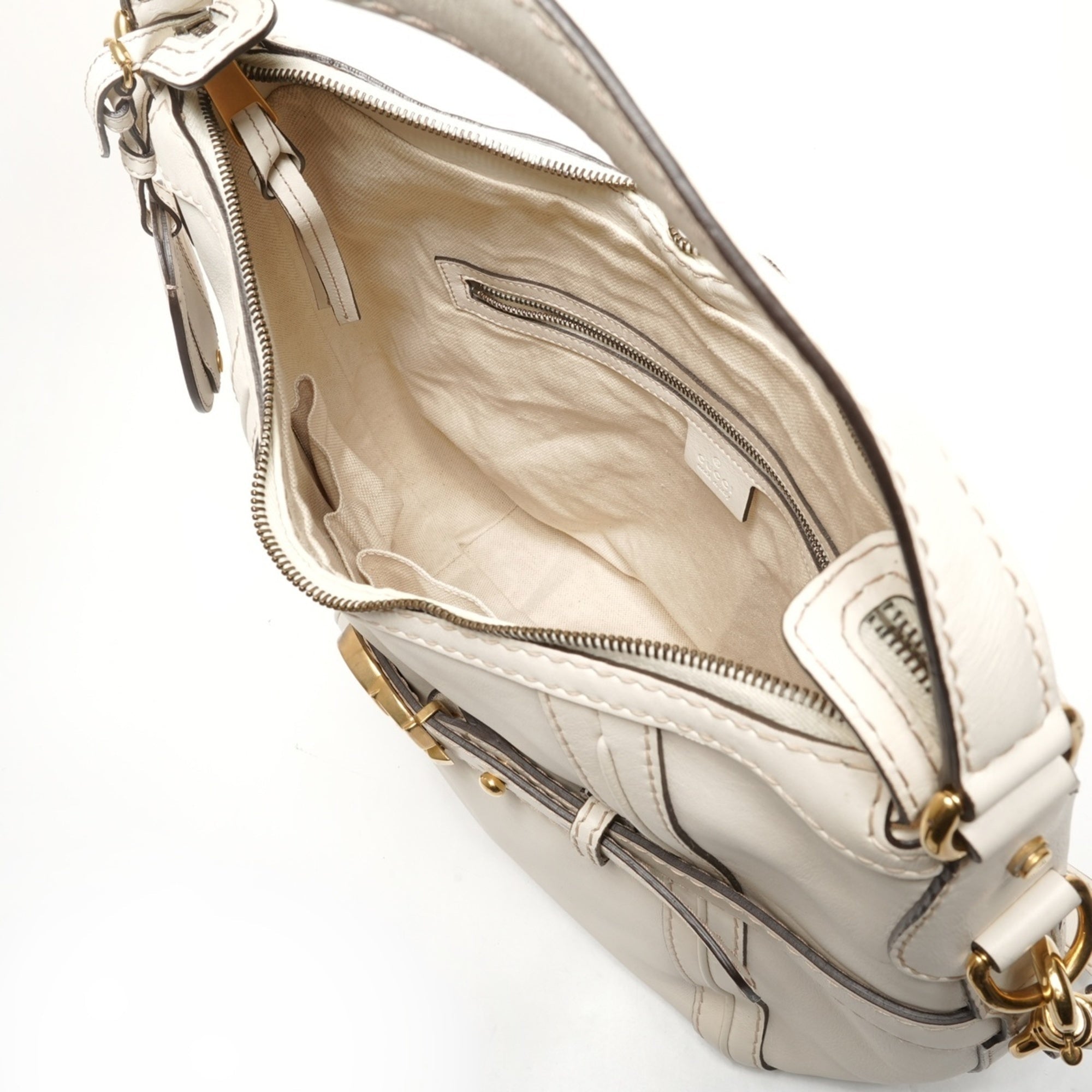 Gucci White Shoulder Bag Tote Bag (Pre-Owned)