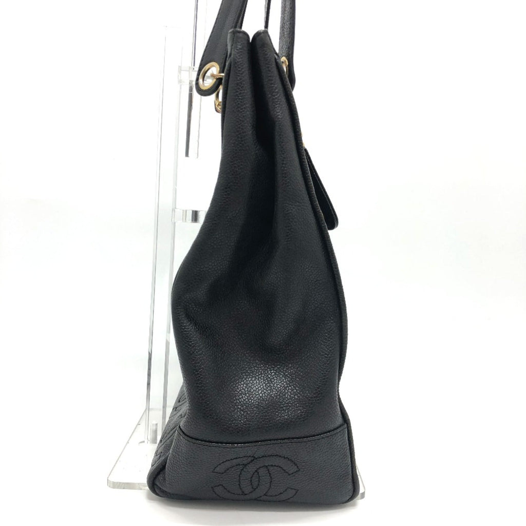 Chanel Black Leather Tote Bag