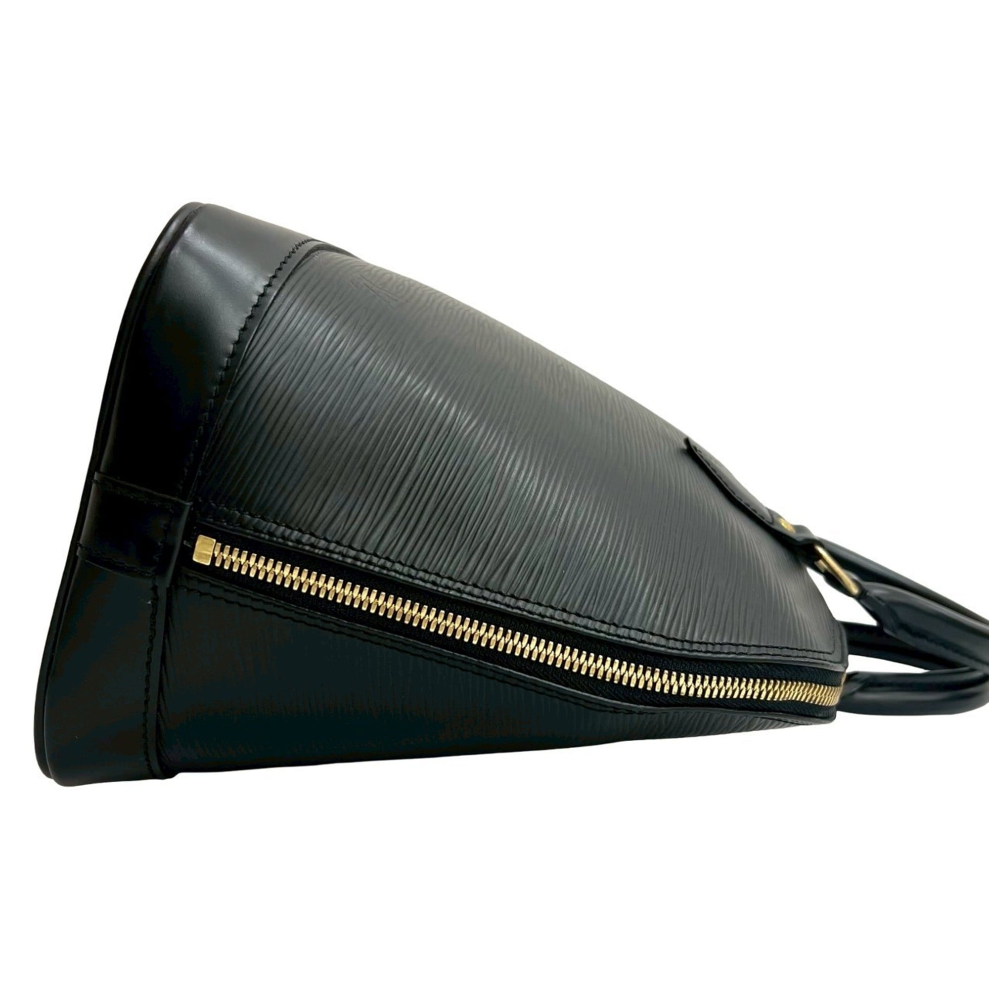 Louis Vuitton Black Epi Leather Handbag Tote Bag