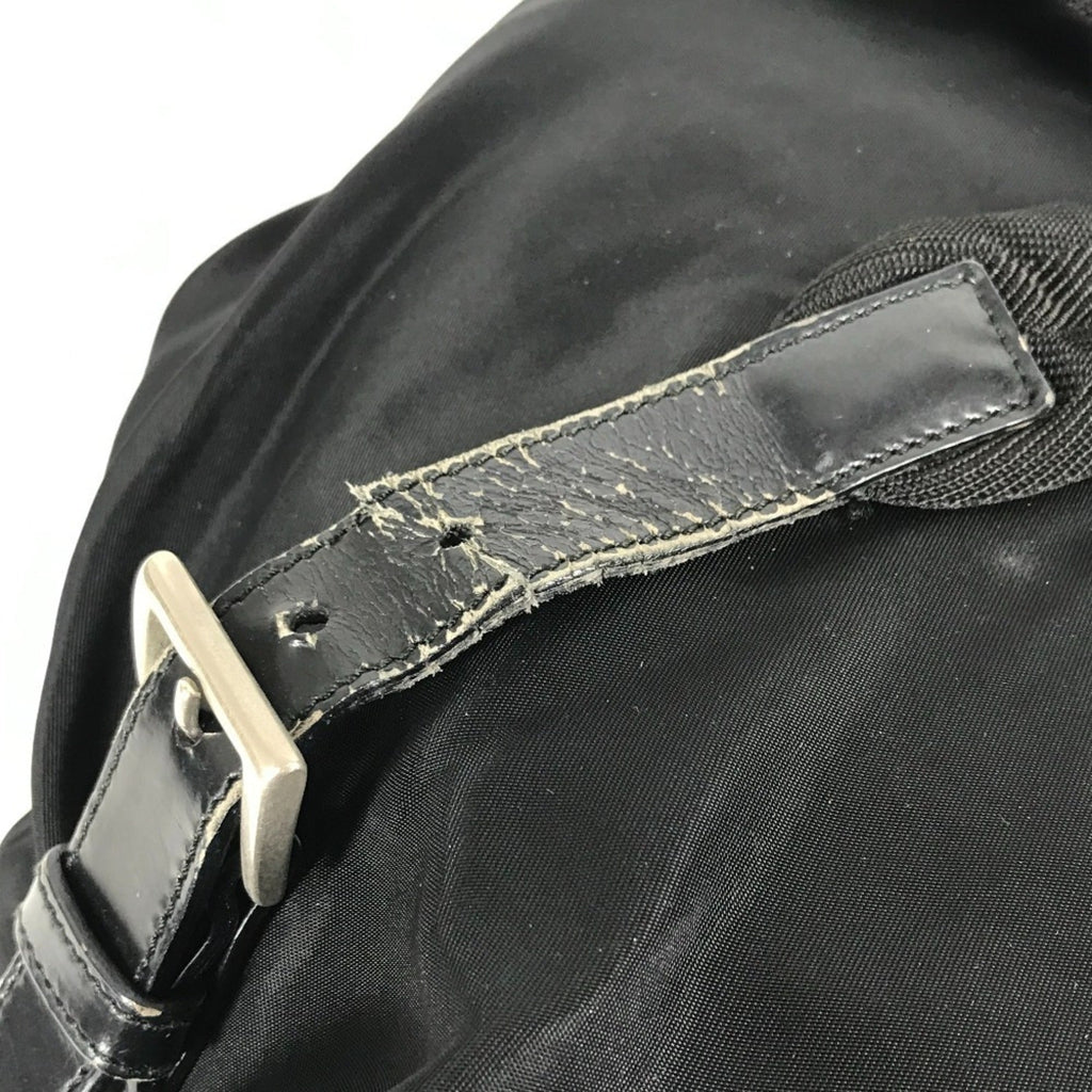 Prada Black Leather Nylon Backpack