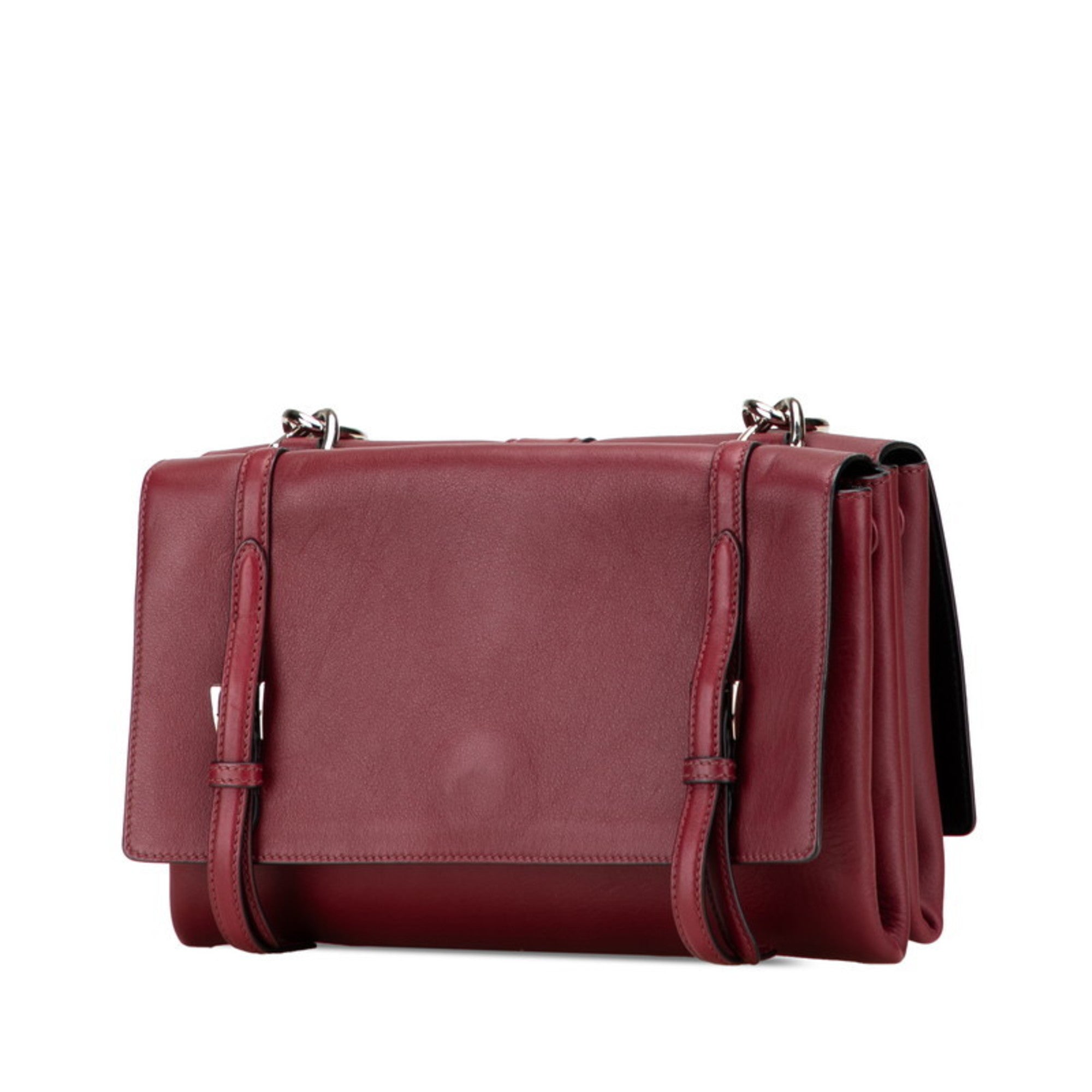 Prada Red Color Leather Shoulder Bag