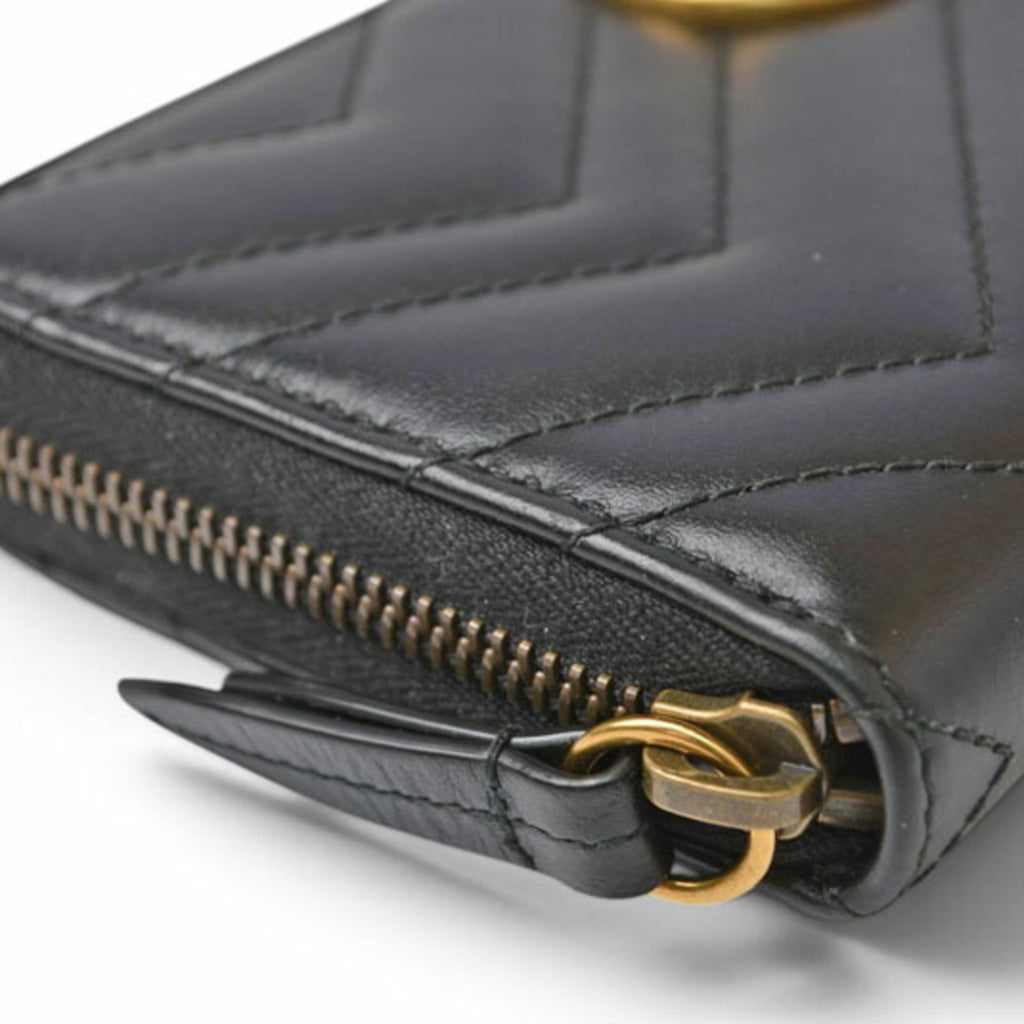 Gucci Black Leather Long Wallet (Bi-Fold) (Pre-Owned)