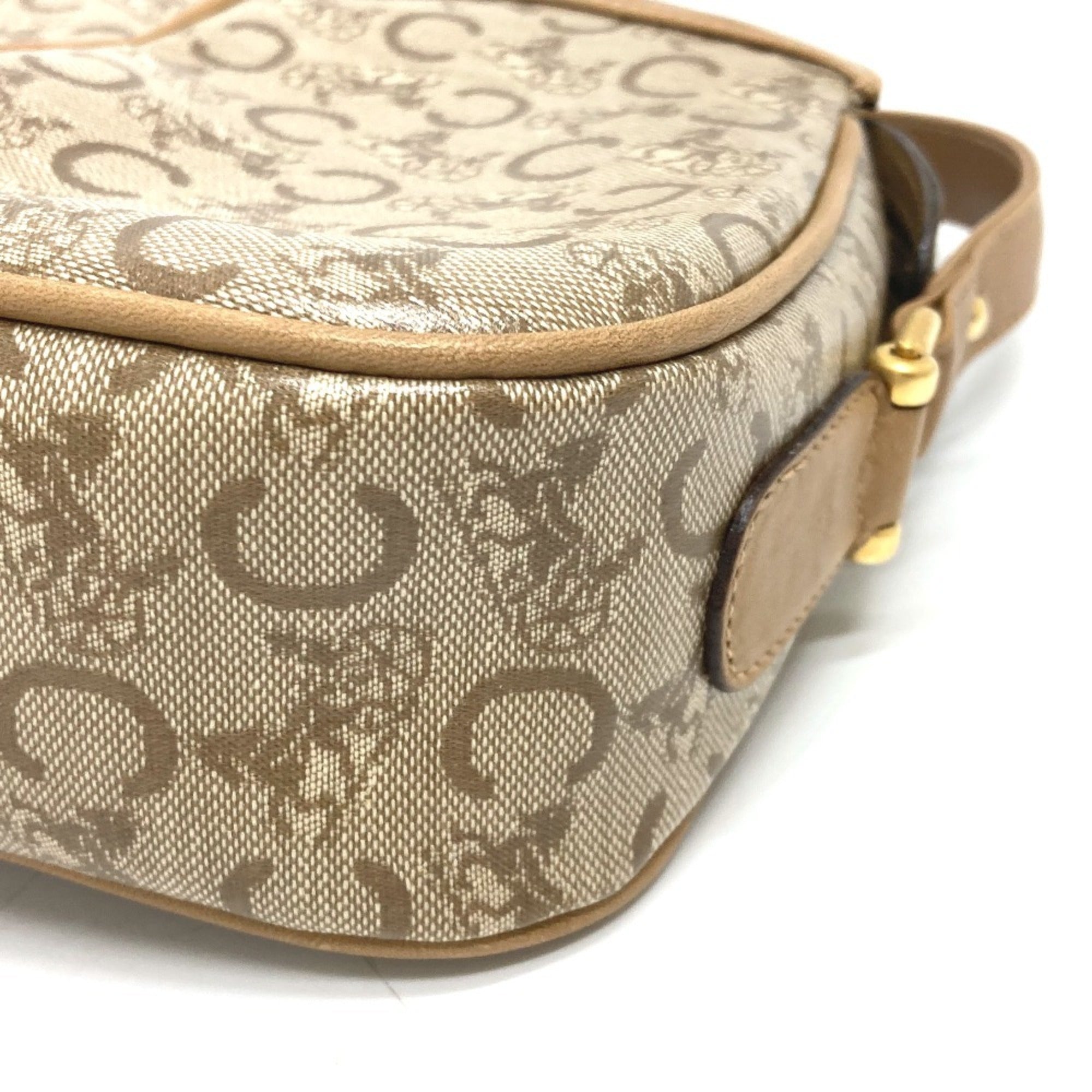 Celine Macadam Beige Pvc Leather Shoulder Bag