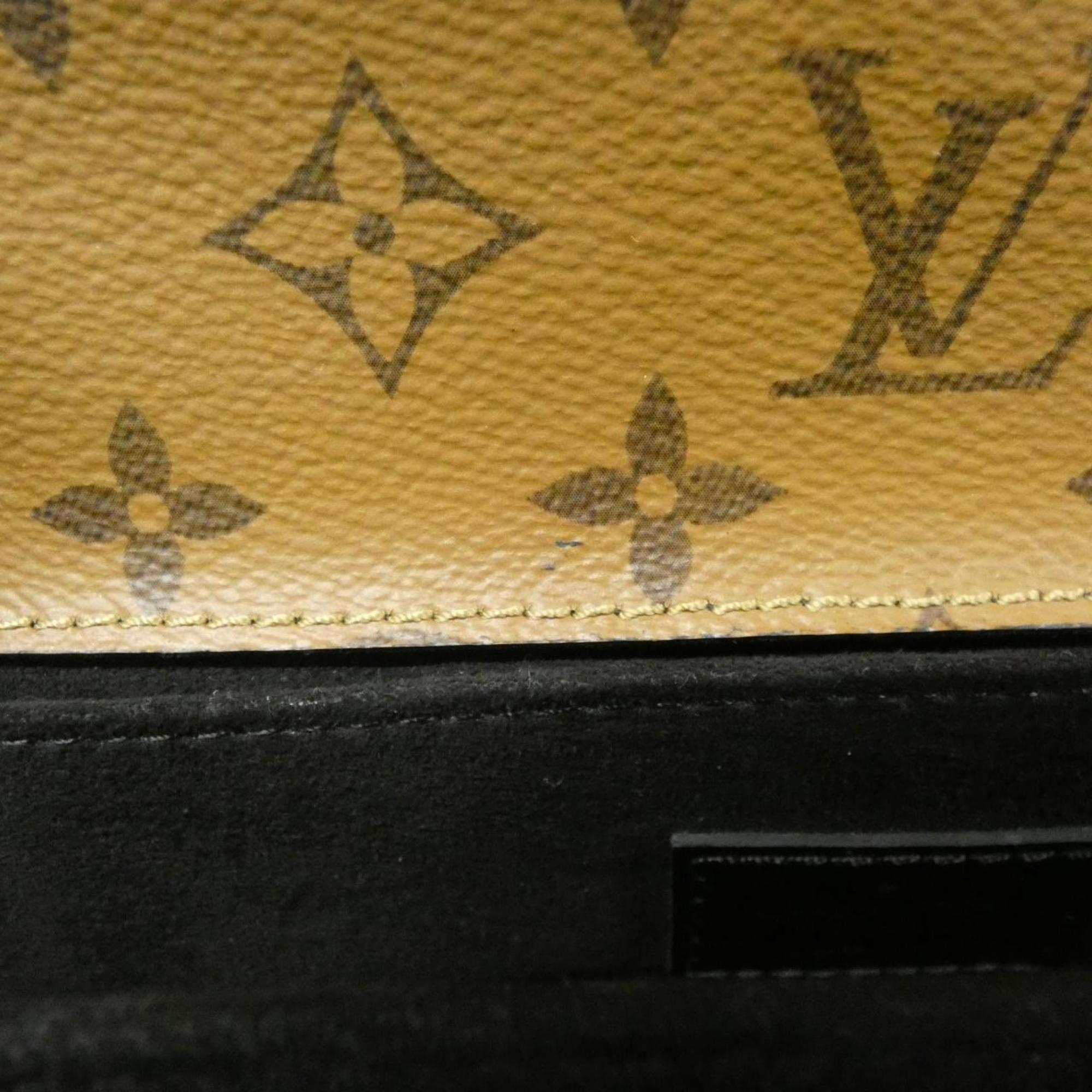 Louis Vuitton Marron Coated Canvas Handbag Pochette