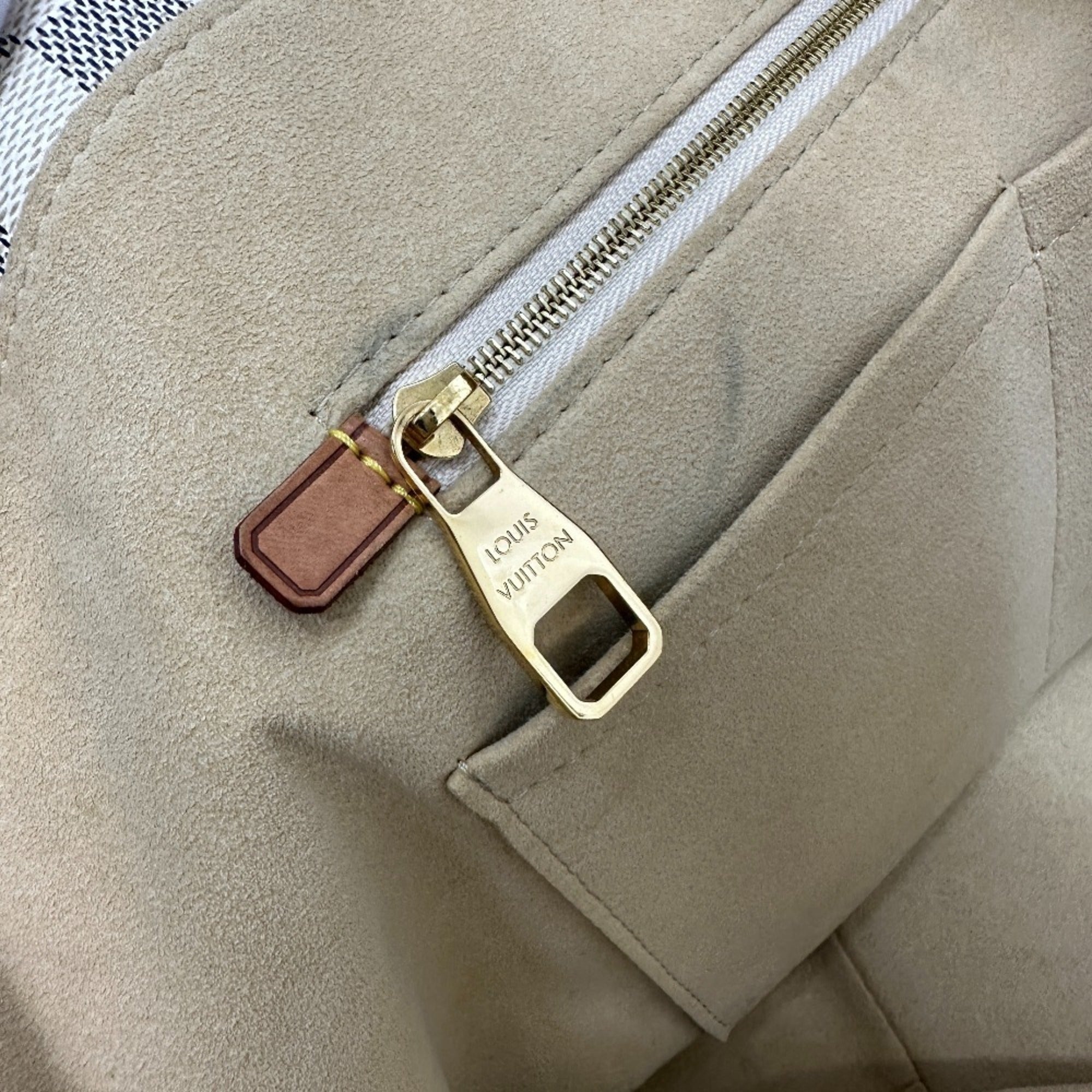 Louis Vuitton White Damier Azur Shoulder Bag Tote Bag
